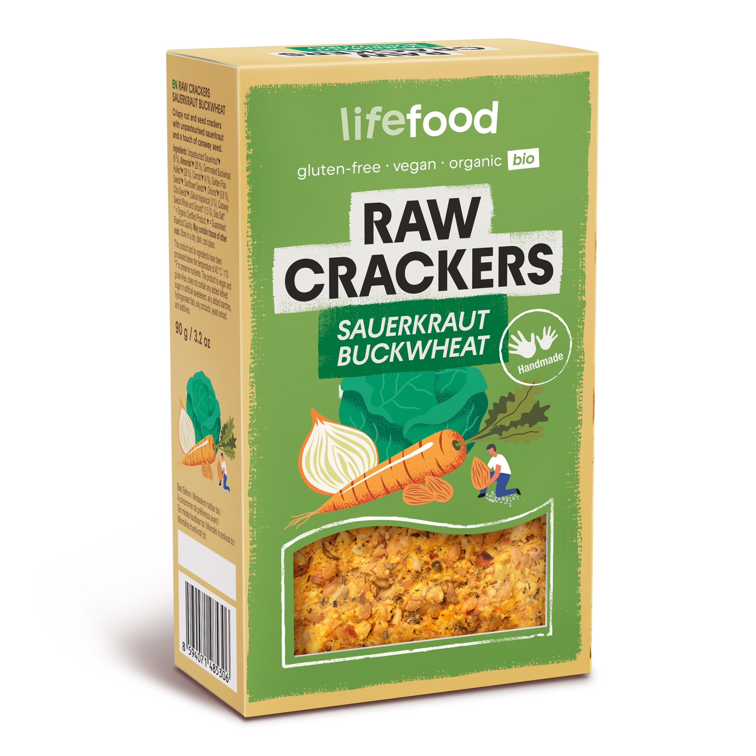 Lifefood Life Crackers zelňáky RAW BIO (90 g) - bez mouky