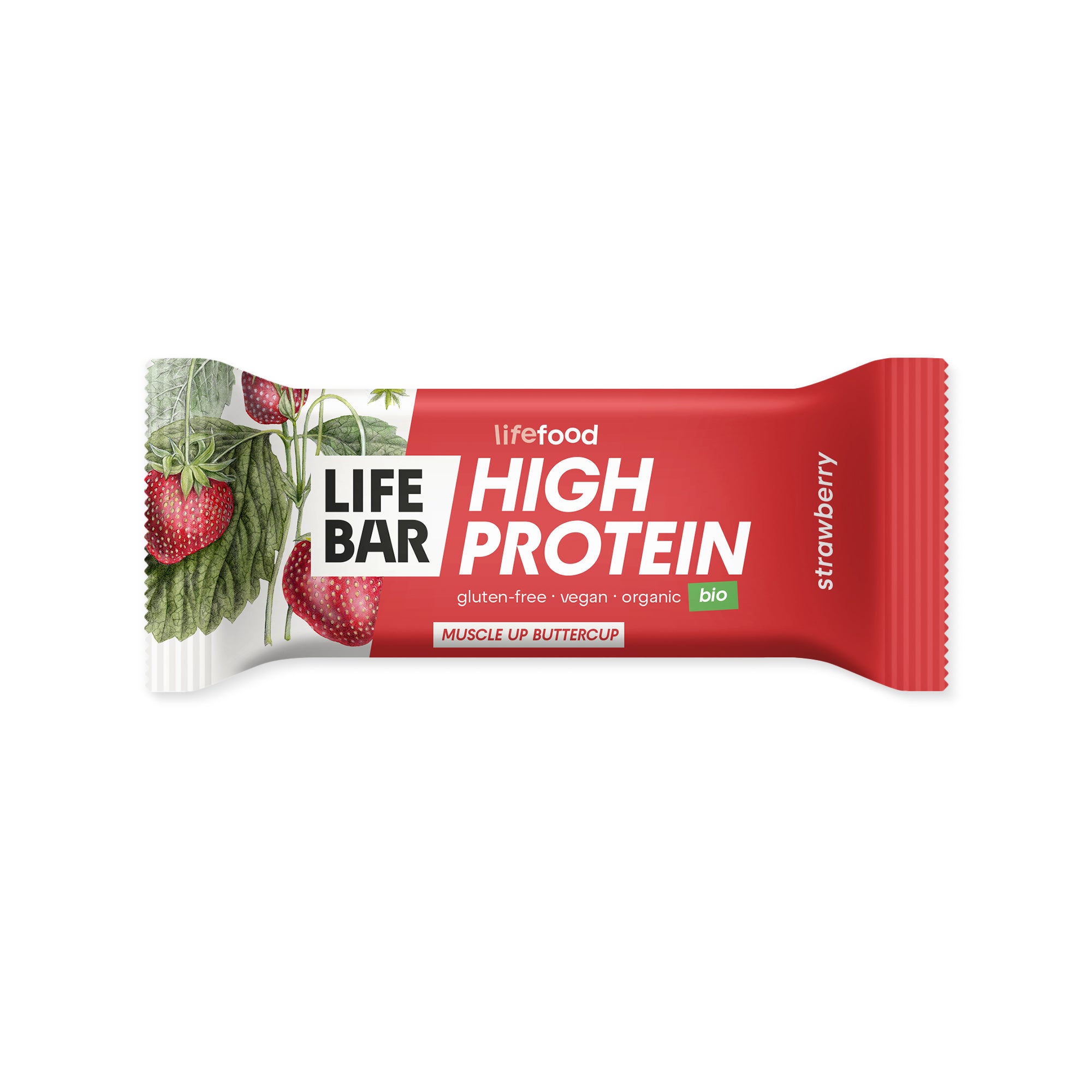 Lifefood Tyčinka Lifebar proteinová s jahodami BIO (40 g) - 100% veganská proteinovka Lifefood