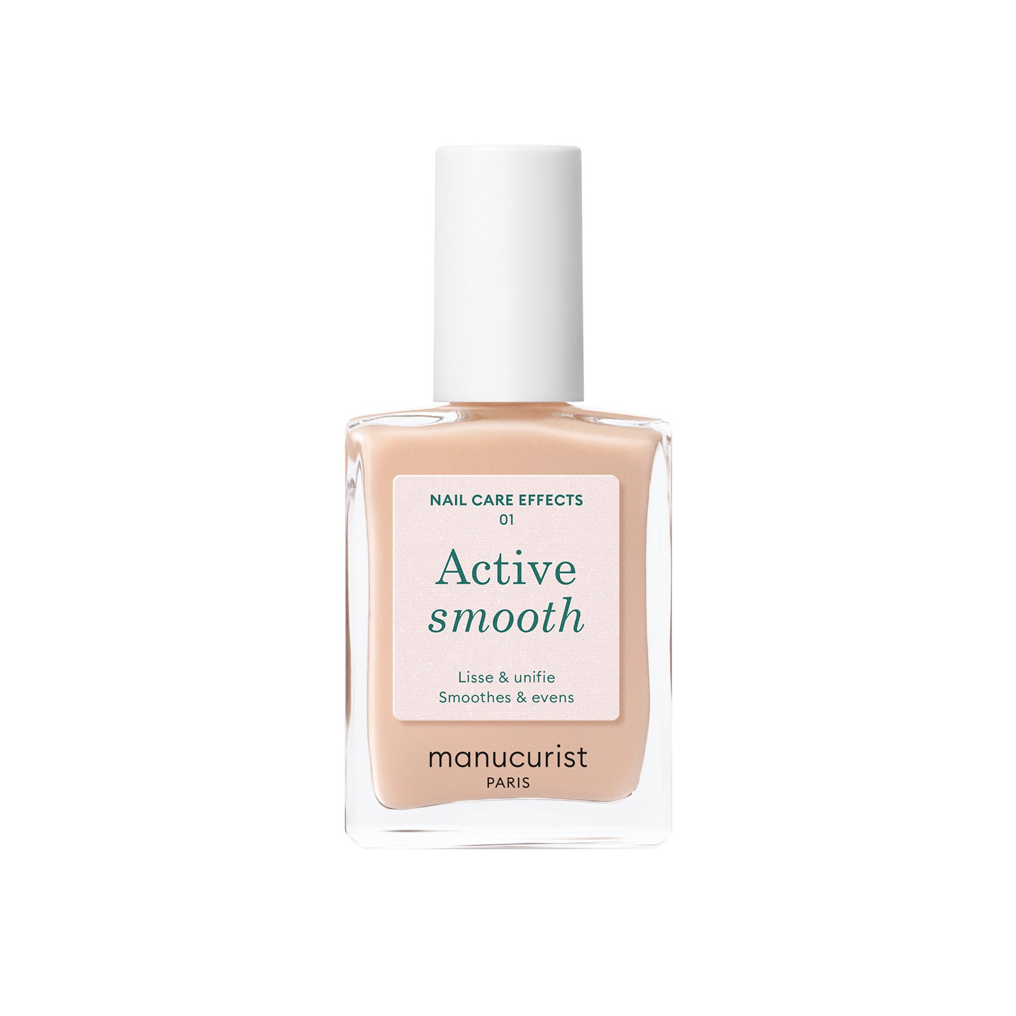Manucurist Green Pečující schnoucí lak na nehty Active Smooth 01 (15 ml) - intenzivní péče s lehkým tónováním Manucurist