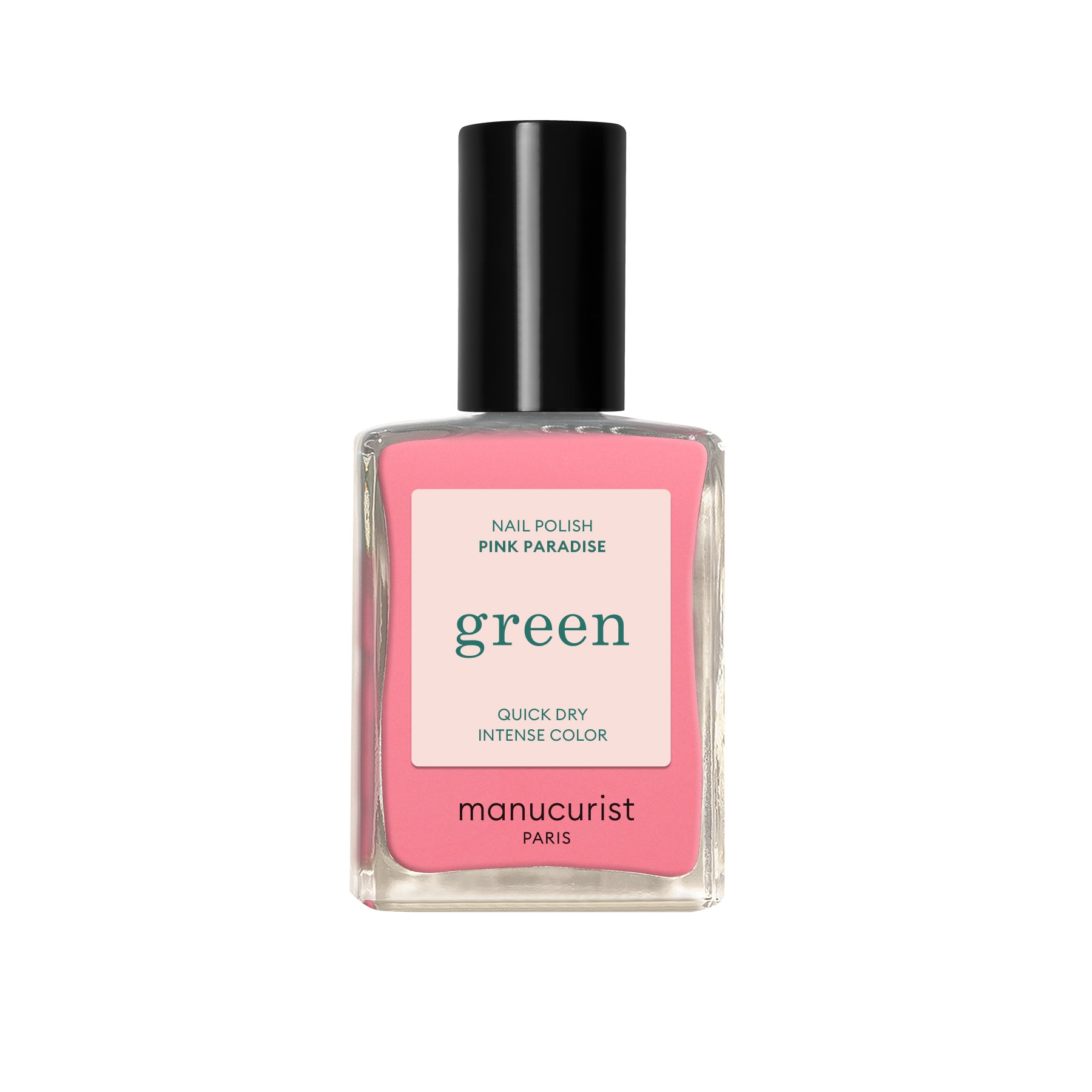 Manucurist Green schnoucí lak na nehty - Pink Paradise (15 ml) - candy pink barva Manucurist