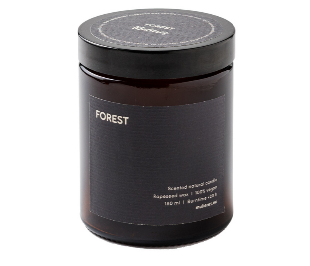 Mulieres Vonná svíčka ve skle - les (180 ml) - až 35 hodin hoření Mulieres