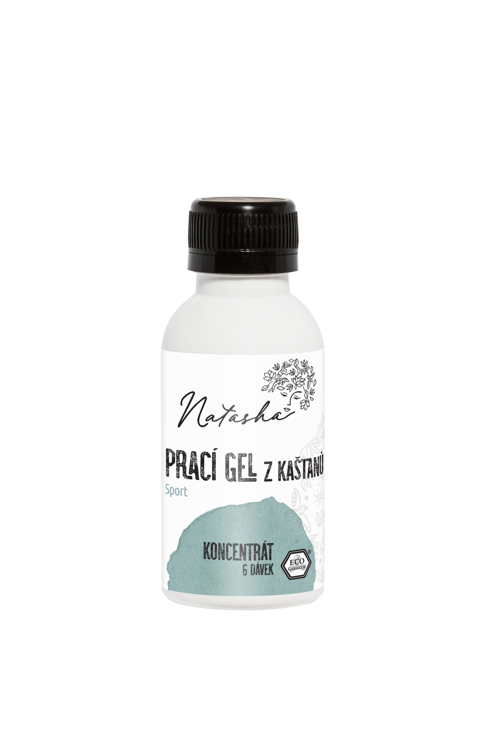 Natasha Prací gel z kaštanů Sport - koncentrát - 100 ml - 33 pracích dávek v 500 ml Natasha