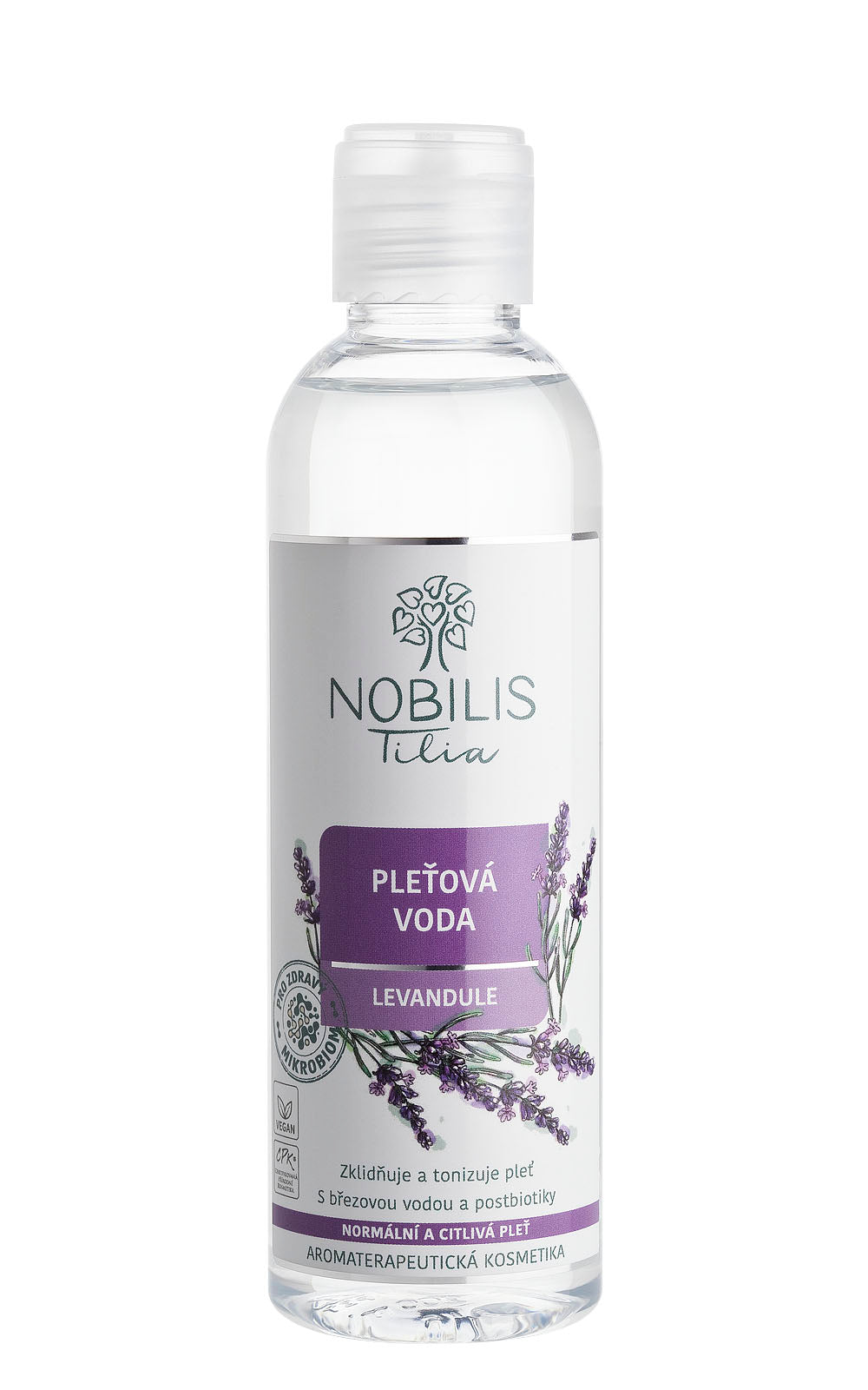Nobilis Tilia Pleťová voda Levandule - 200 ml - vhodná pro citlivou a smíšenou pleť Nobilis Tilia