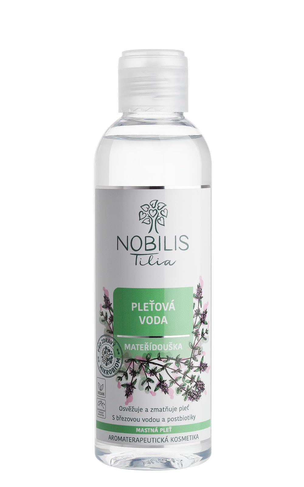 Nobilis Tilia Pleťová voda Mateřídouška - 200 ml - vhodná pro mastnou a smíšenou pleť Nobilis Tilia
