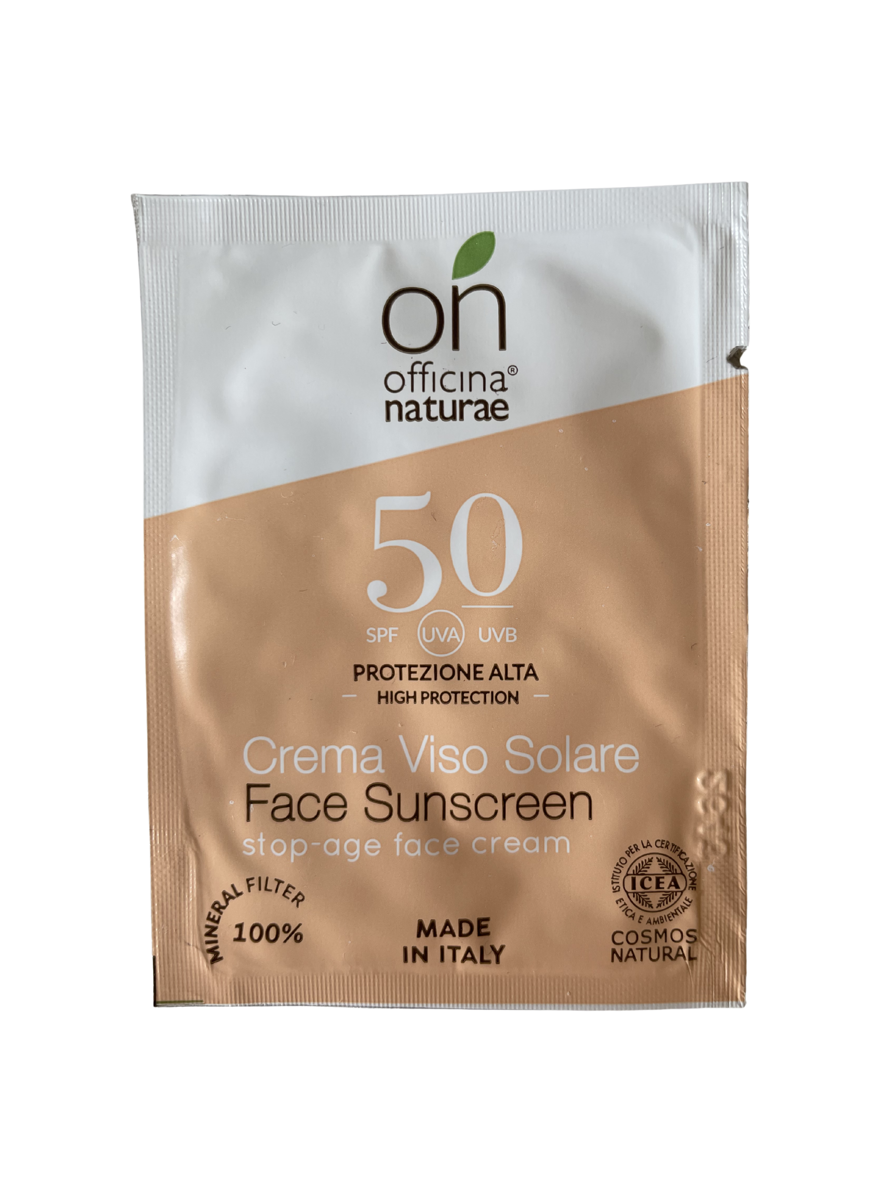 Officina Naturae Opalovací krém na obličej SPF 50 - zpevňující - vzorek (3 ml) - pro všechny druhy pleti Officina Naturae