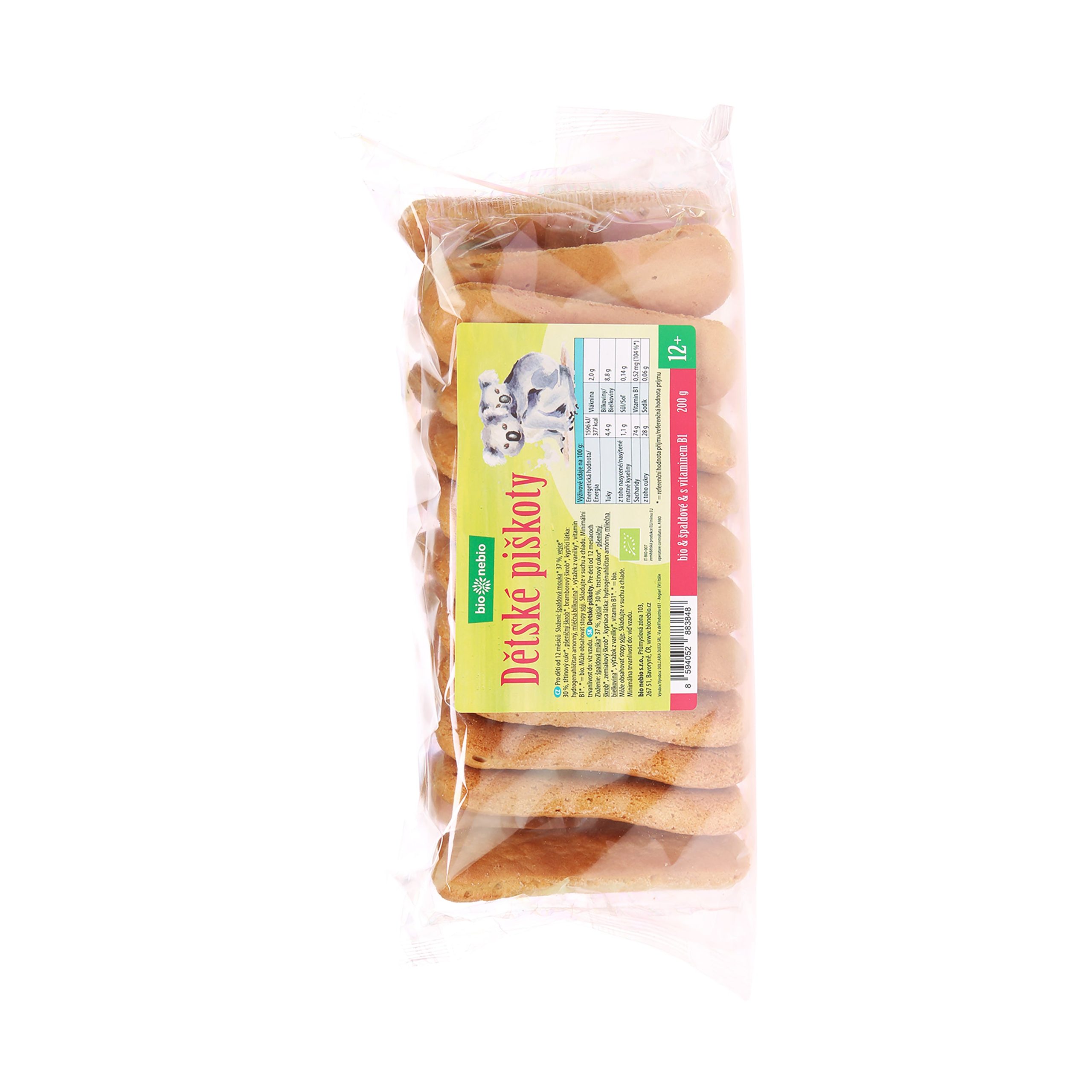 Piškoty špaldové dětské 200 g BIO   BIO NEBIO Bio nebio