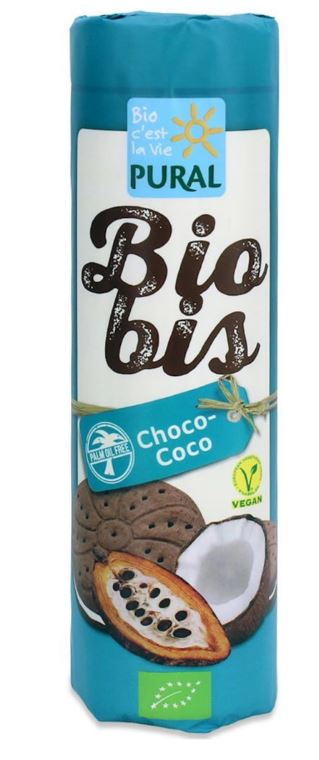 Pural Biobis Kakaové sušenky s kokosovým krémem BIO (300 g) - bez palmového oleje Pural