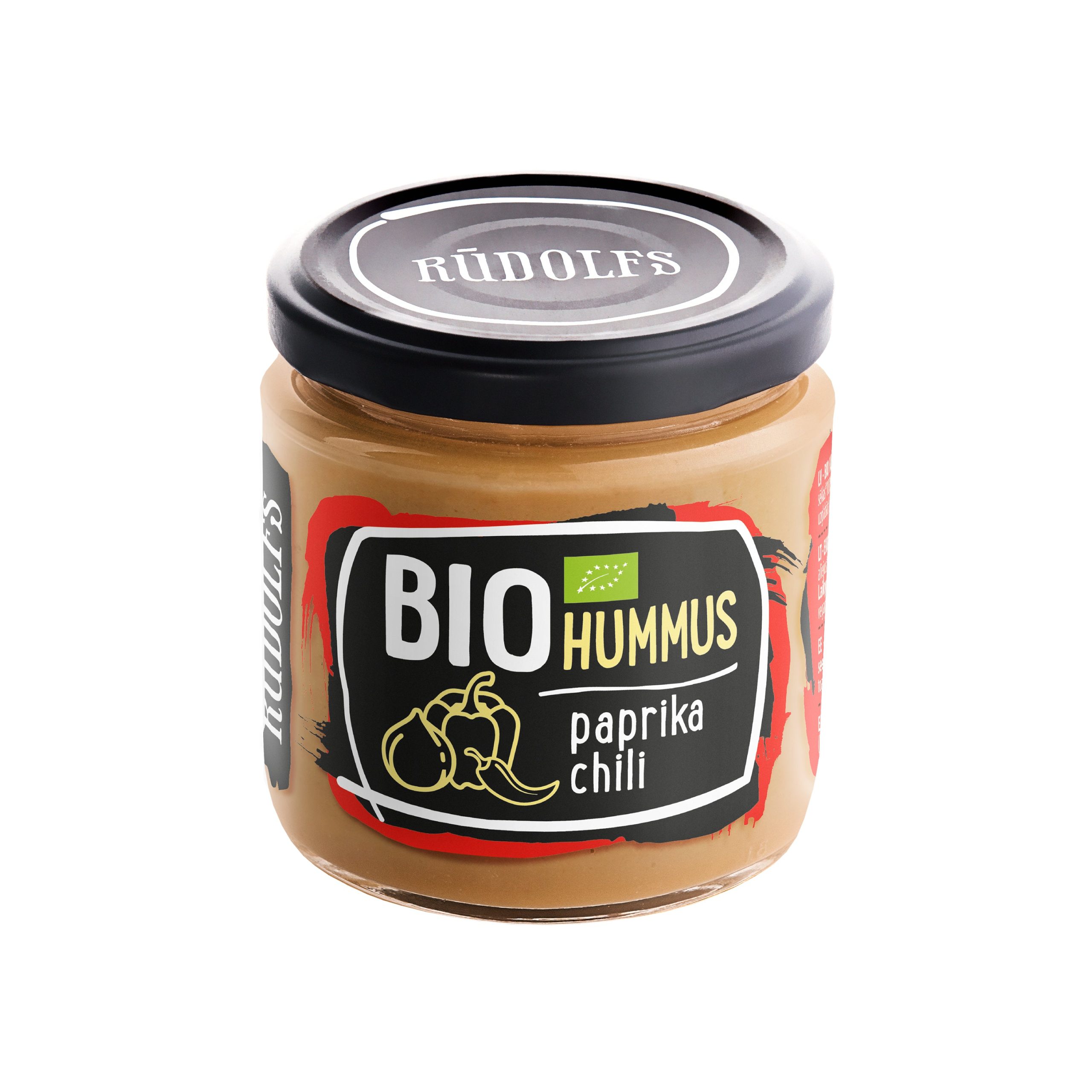 Rudolfs Hummus - pomazánka cizrnová s paprikou a chilli BIO (180 g) Rudolfs