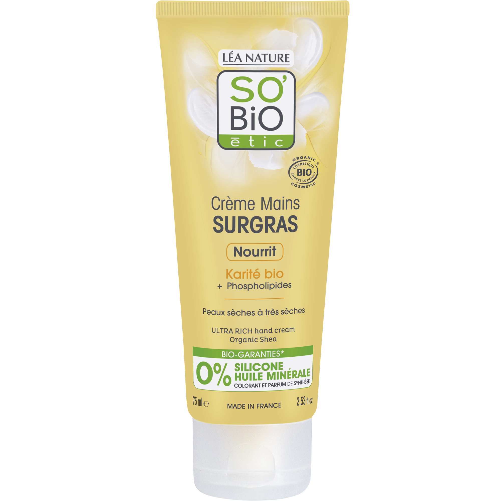 SO’BiO étic Krém na ruce ultra výživný s karité BIO (75 ml) - ideální pro suchou pokožku SO’BiO étic