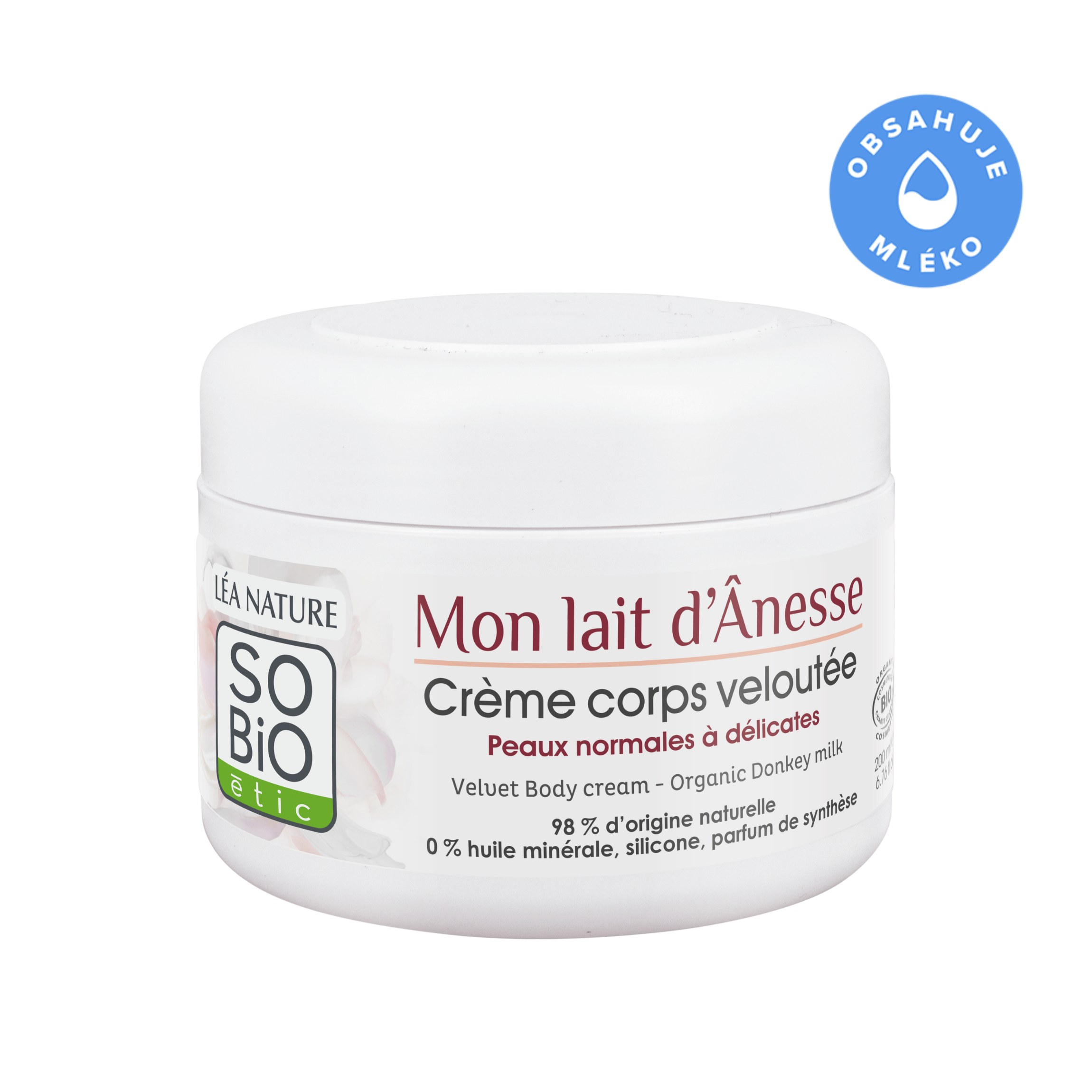 SO’BiO étic Krém tělový vyživující s oslím mlékem BIO (200 ml) - i pro citlivou pokožku SO’BiO étic