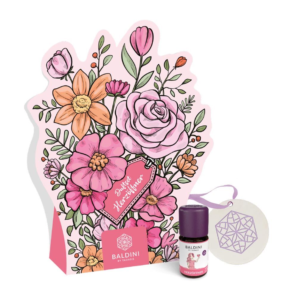 TAOASIS Baldini Aroma set Heart Opener BIO (5 ml) - se závěsným dekorativním kamenem Taoasis