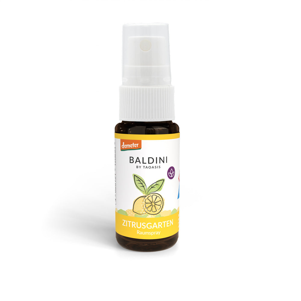 TAOASIS Baldini Osvěžovač vzduchu Citrus Garden BIO - mini (10 ml) - osvěžuje a energizuje Taoasis