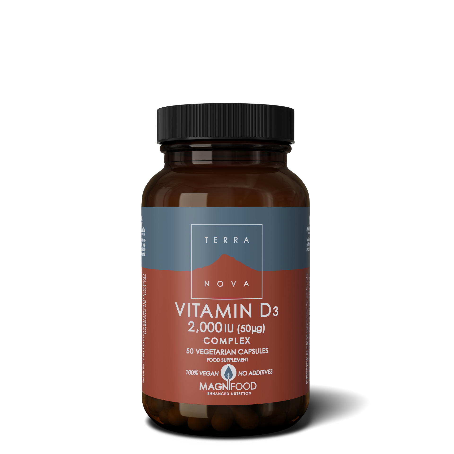 Terranova Health Vitamin D3 2000 iu Complex (50 kapslí) - získaný z lišejníku Terranova Health