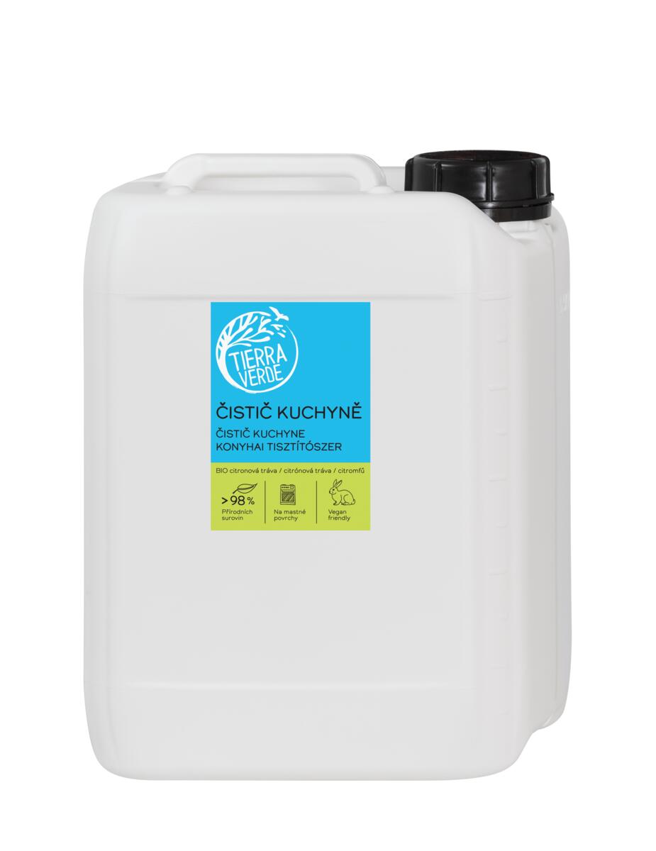 Tierra Verde Čistič kuchyně s BIO citronovou trávou - 5 l (kanystr) - odstraní mastnotu i nečistoty Tierra Verde