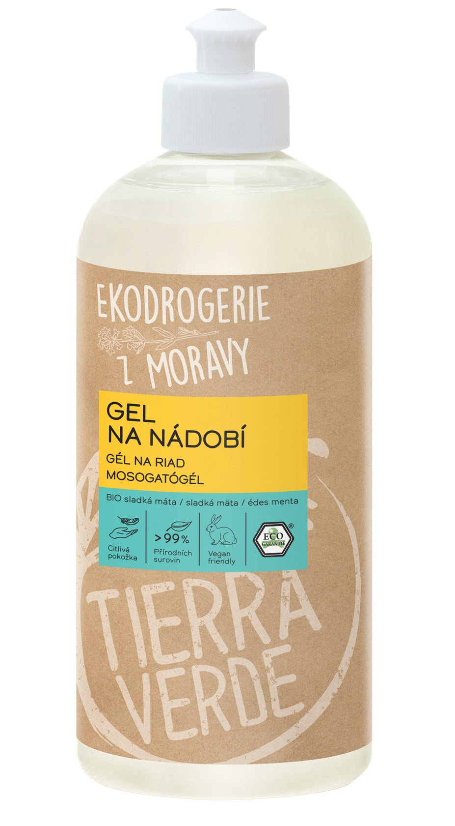 Tierra Verde Gel na nádobí - BIO sladká máta - 500 ml Tierra Verde