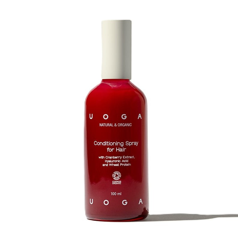 Uoga Uoga Regenerační kondicionér ve spreji s brusinkami a proteinem BIO (100 ml) - pro snadné rozčesávání a lesk vlasů Uoga Uoga