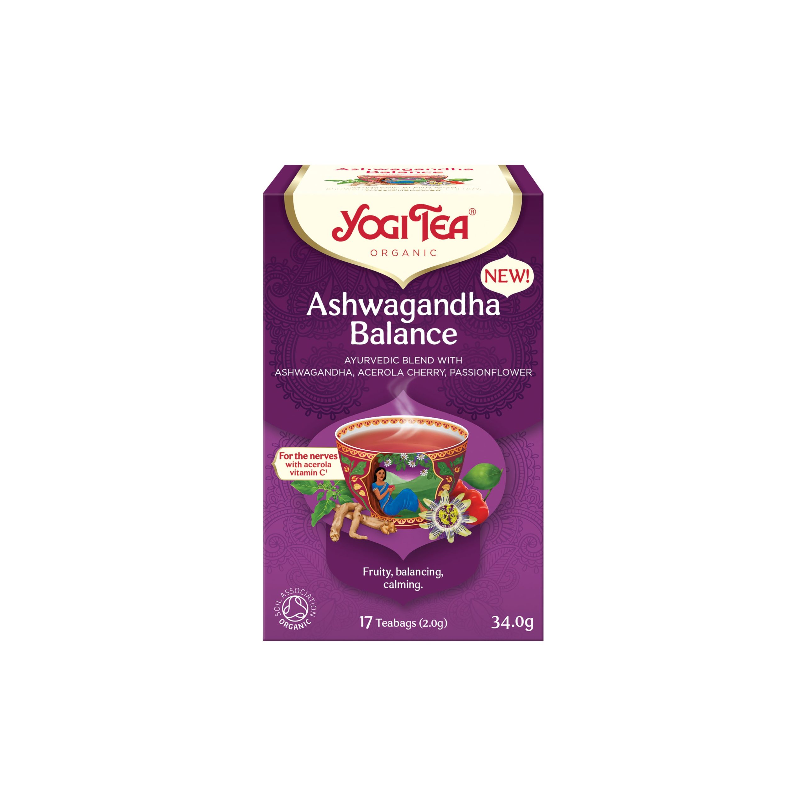 Yogi Tea Čaj Rovnováha Ashwagandhy BIO - nálev. sáčky (17 x 2 g) - podporuje klid a vnitřní rovnováhu Yogi Tea