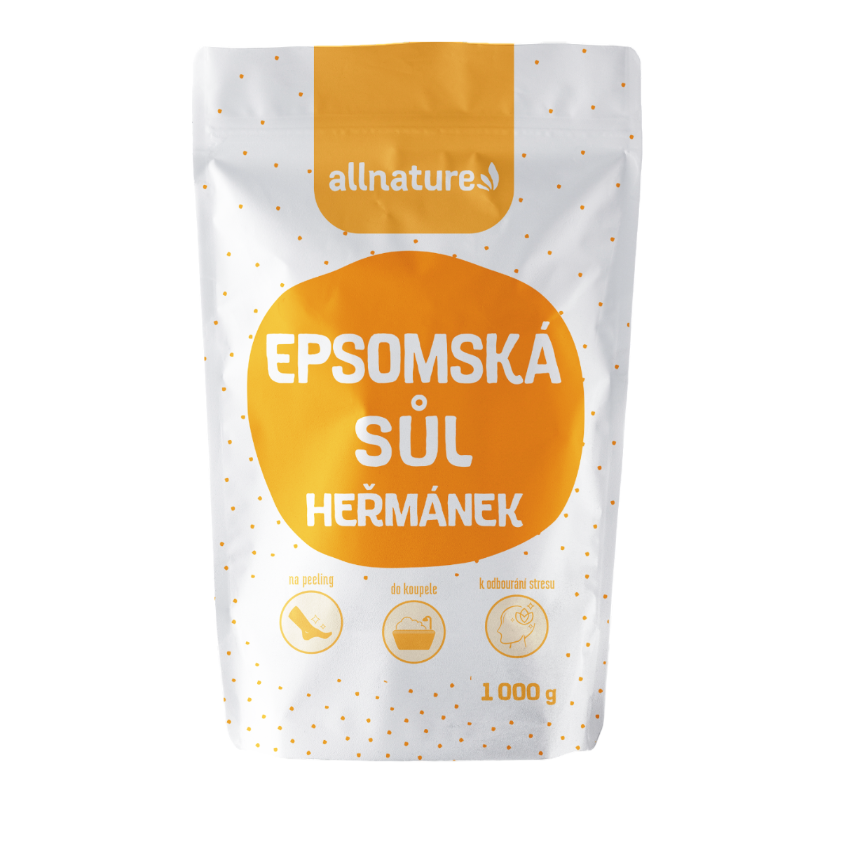 Allnature Epsomská sůl Heřmánek (1 kg) - uvolňuje svaly a odbourává stres Allnature