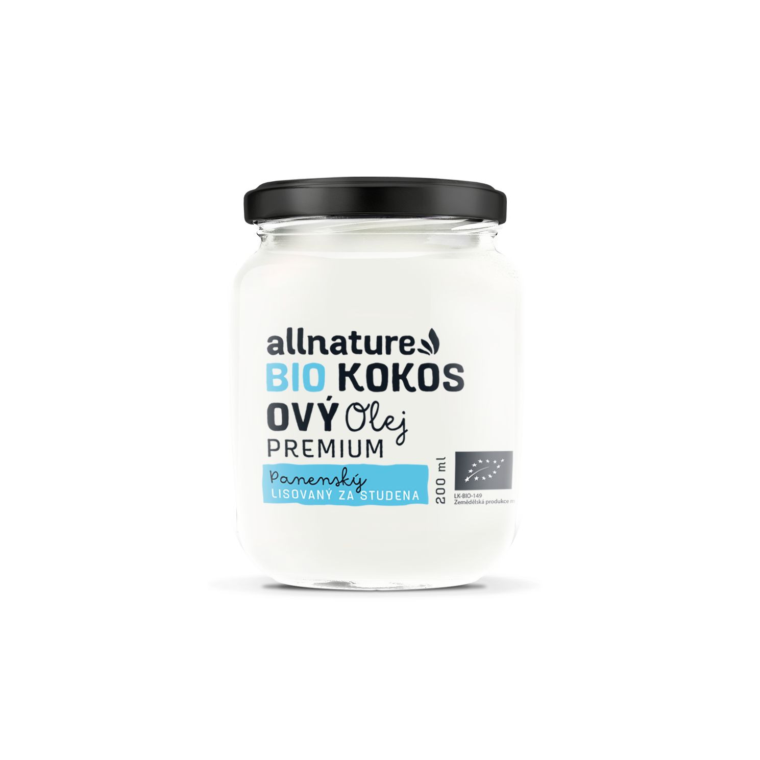 Allnature Kokosový olej panenský BIO - 200 ml - do kuchyně i koupelny Allnature