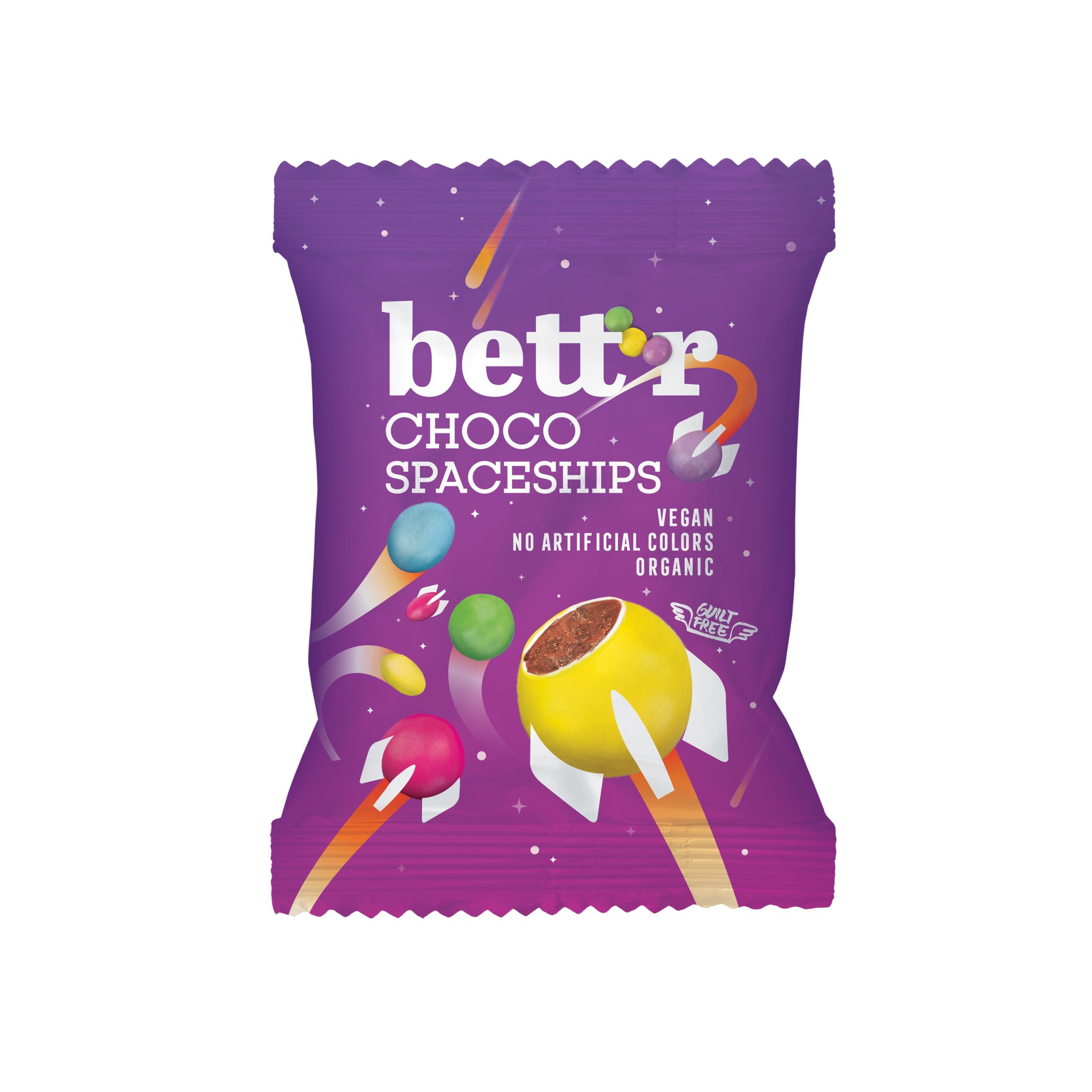 Bett´r Lentilky čokoládové veganské BIO (70 g) - s barvivy z ovoce a zeleniny BETT'R