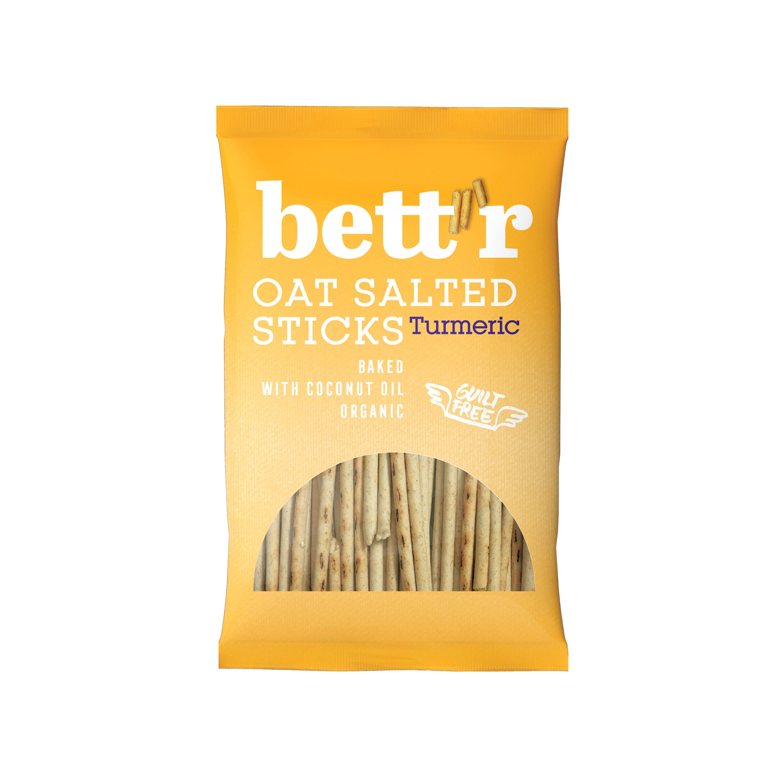 Bett´r Tyčinky ovesné slané s kurkumou BIO (50 g) - připraveno s kváskem BETT'R