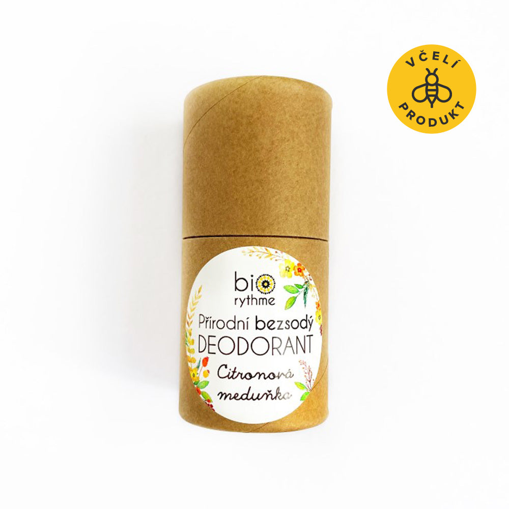 Biorythme Tuhý deodorant bez sody Citronová meduňka (35 g) - svěží bylinno-citrusová vůně Biorythme
