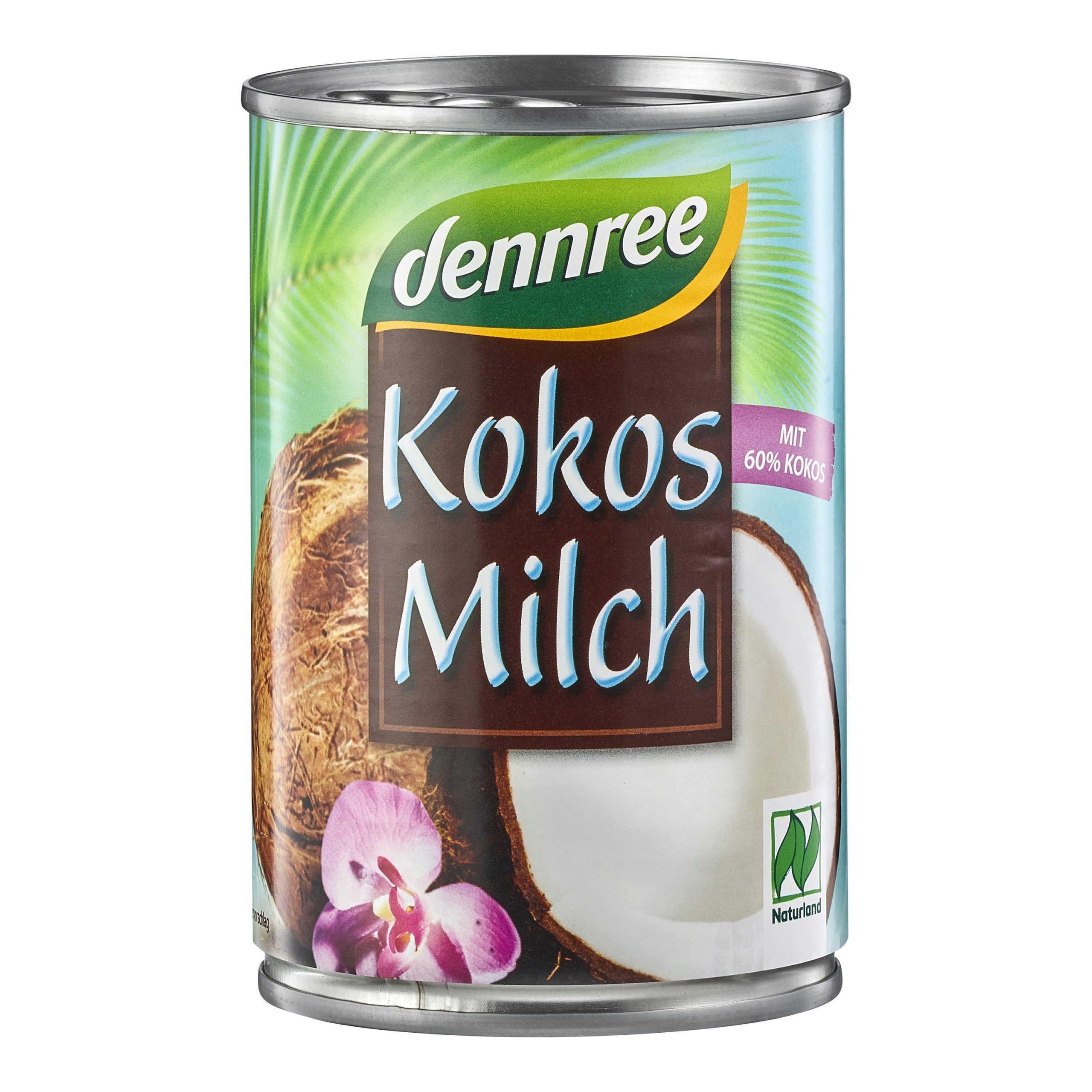 Dennree Krém kokosový 22 % tuku BIO (400 ml) - obsahuje 60 % kokosu Dennree