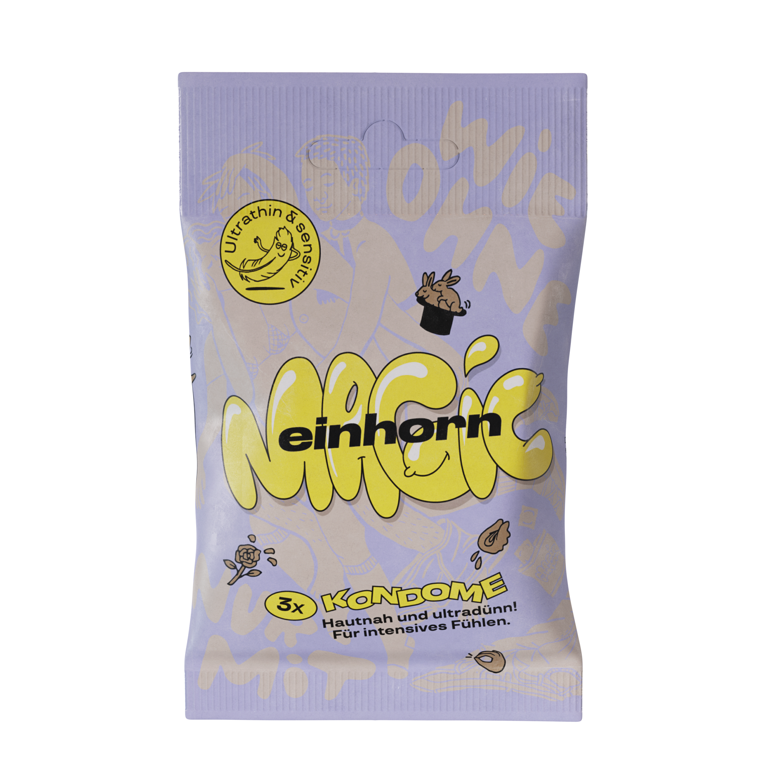 Einhorn Kondomy Magic - 3 ks - s tenkou stěnou Einhorn