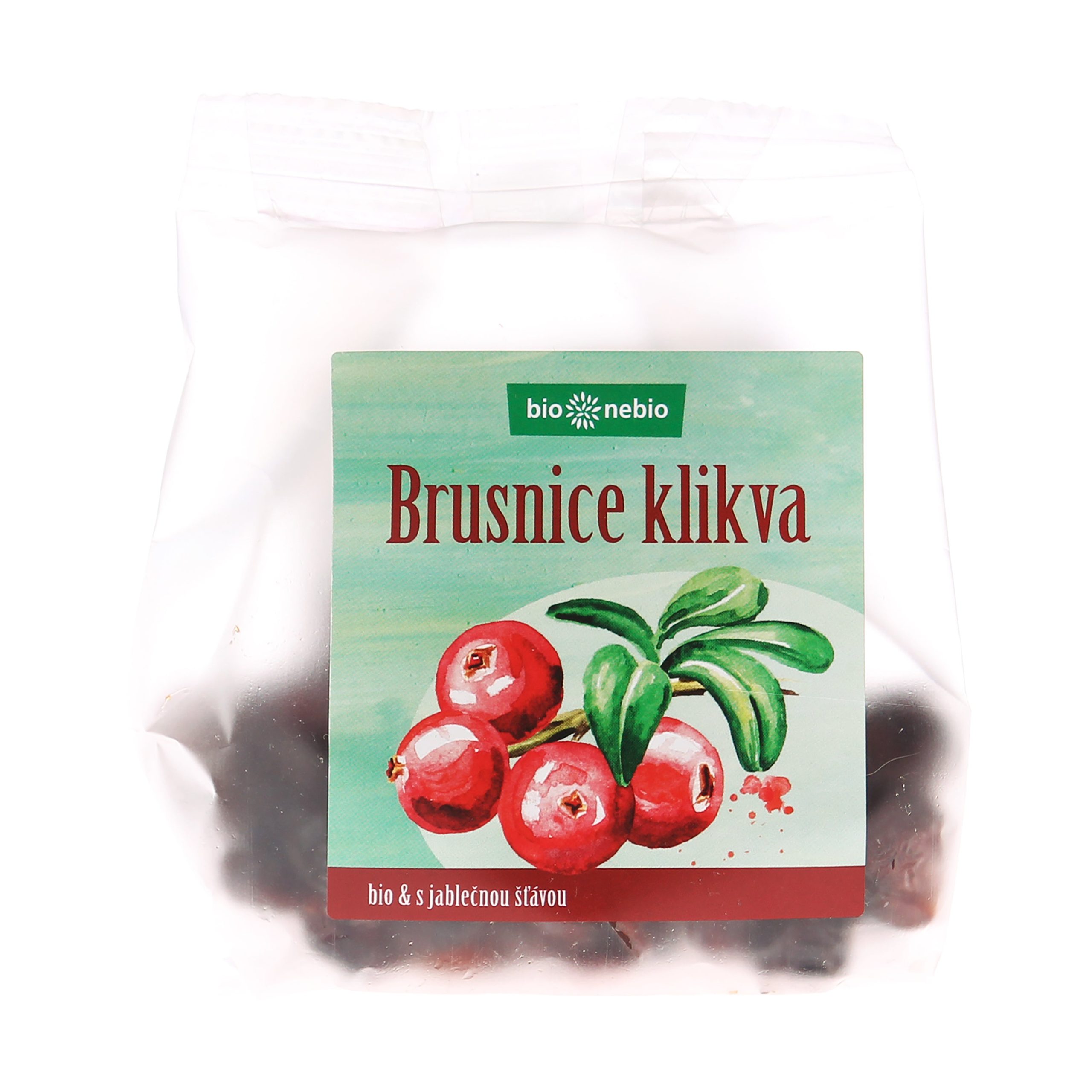 Klikva brusnice s jablečnou šťávou 75 g BIO   BIO NEBIO Bio nebio