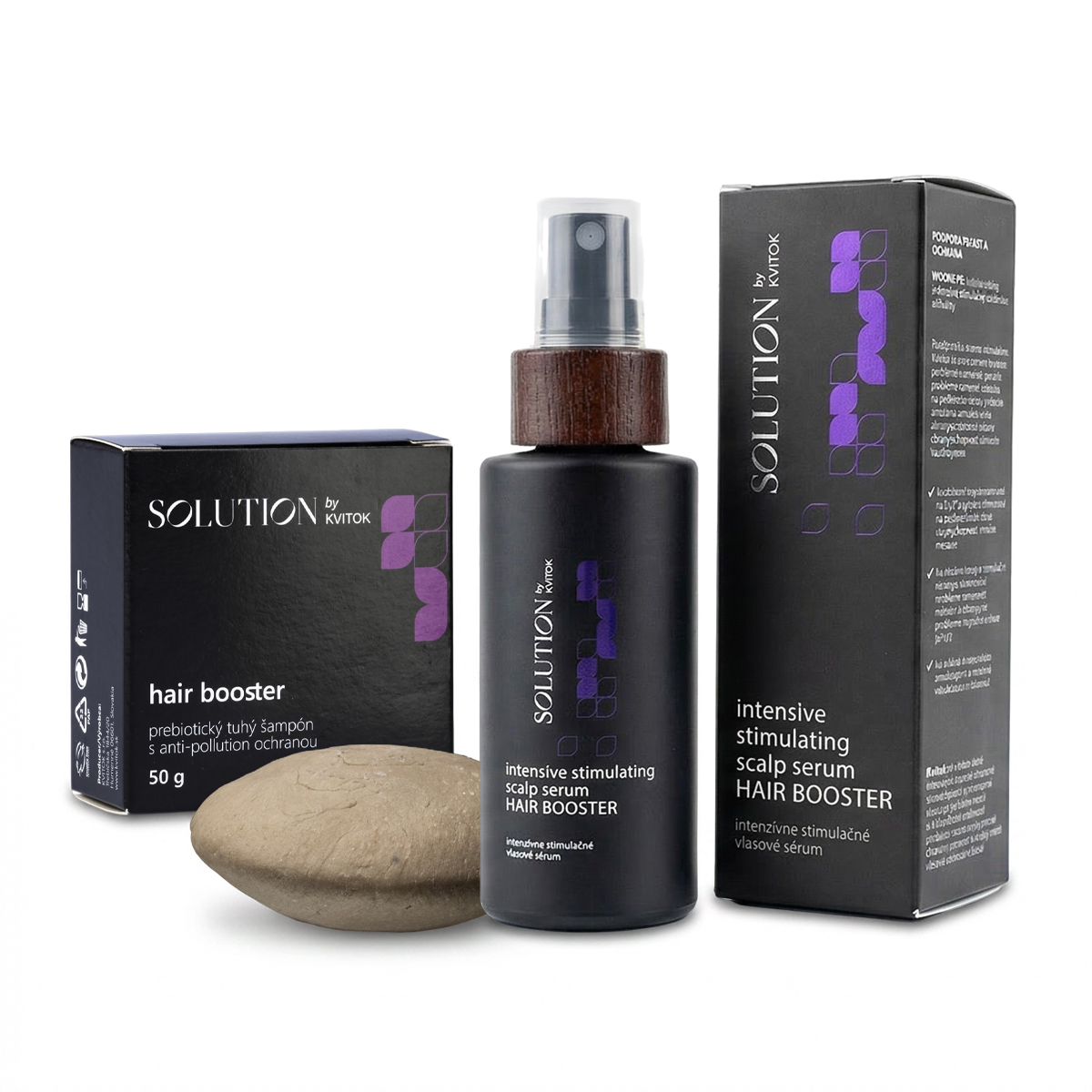 Kvitok Solution Zvýhodněná sada proti vypadávání vlasů Hair Booster - pro rychlejší růst a hustotu vlasů Kvitok