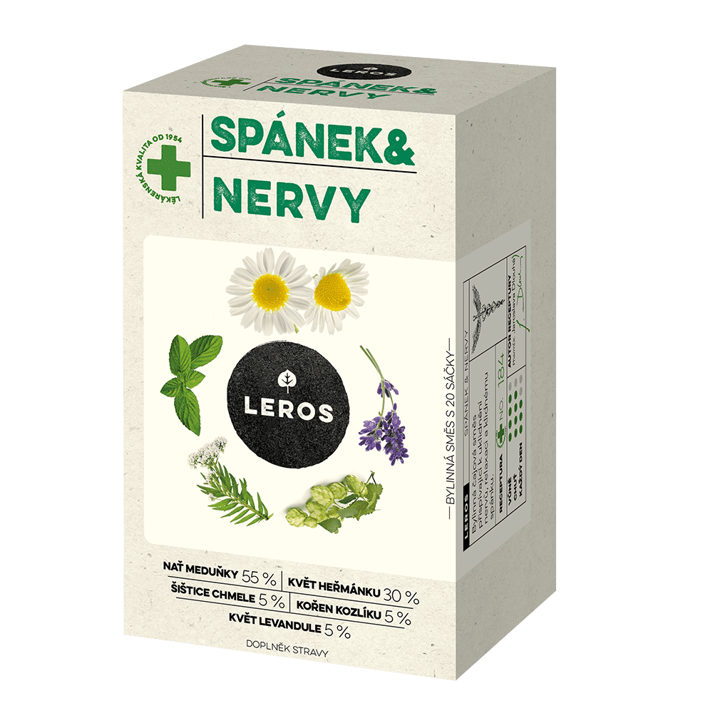 LEROS Bylinný čaj Spánek & Nervy - nálev. sáčky (20 x 1