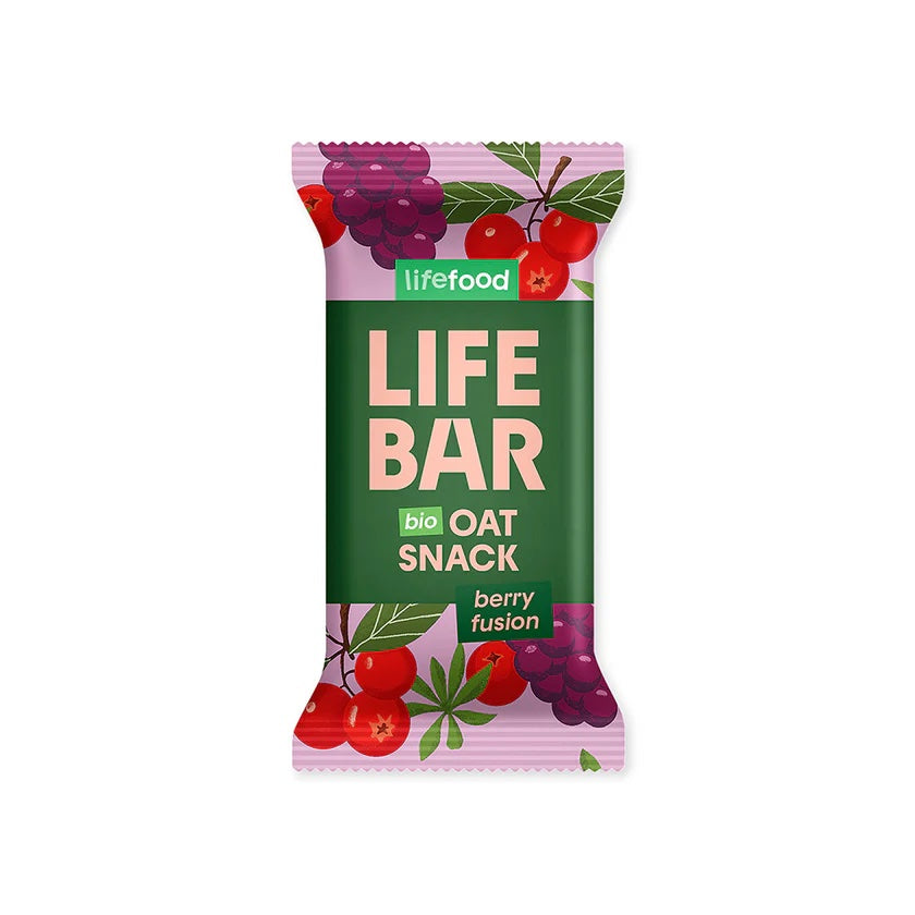 Lifefood Tyčinka Lifebar Oat Snack Berry Fusion BIO (40 g) - bez lepku Lifefood