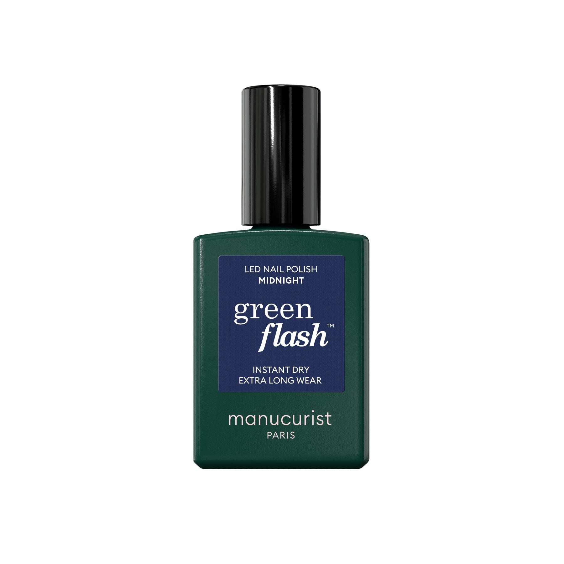 Manucurist Green Flash LED gel lak na nehty - Midnight (15 ml) - tmavě modrý odstín Manucurist