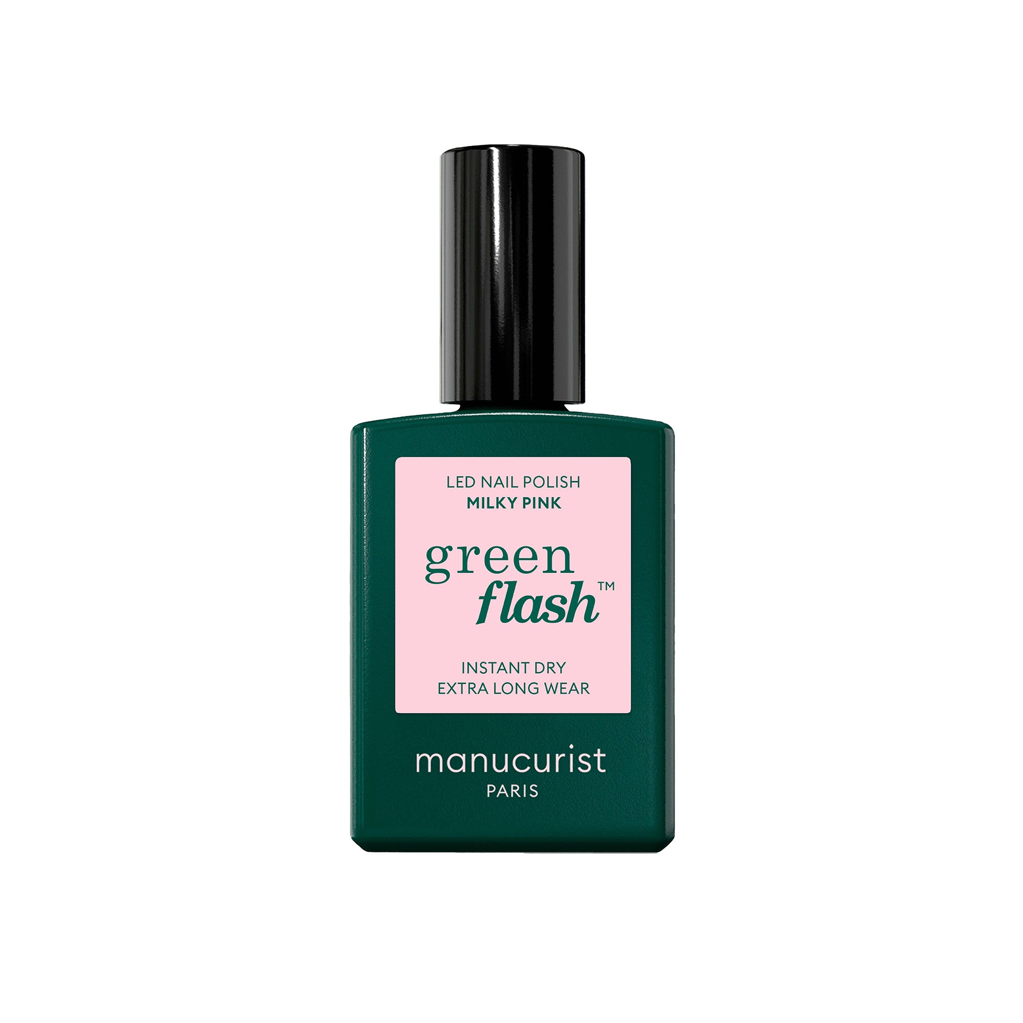 Manucurist Green Flash LED gel lak na nehty - Milky Pink (15 ml) - mléčná růžová barva Manucurist