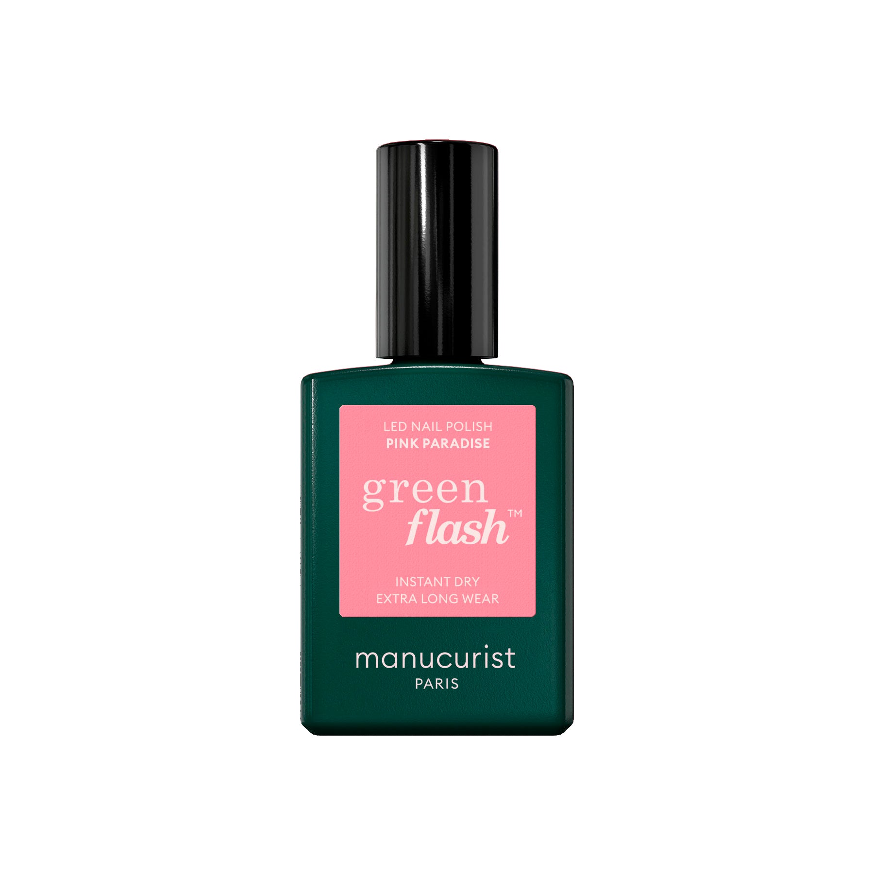 Manucurist Green Flash LED gel lak na nehty - Pink Paradise (15 ml) - candy pink odstín Manucurist