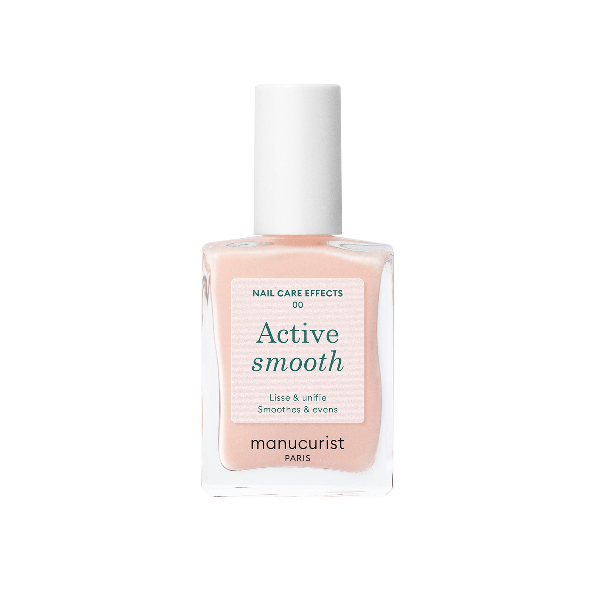Manucurist Green Pečující schnoucí lak na nehty Active Smooth 00 (15 ml) - intenzivní péče s lehkým tónováním Manucurist
