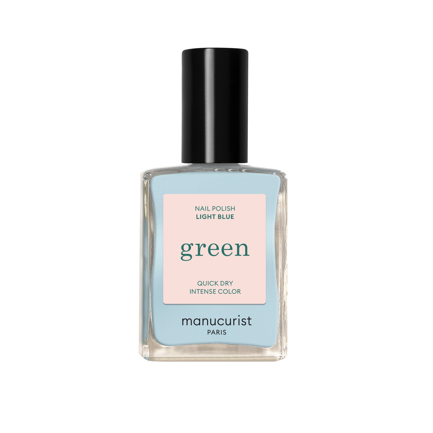 Manucurist Green schnoucí lak na nehty - Light Blue (15 ml) - pastelově modrá barva Manucurist