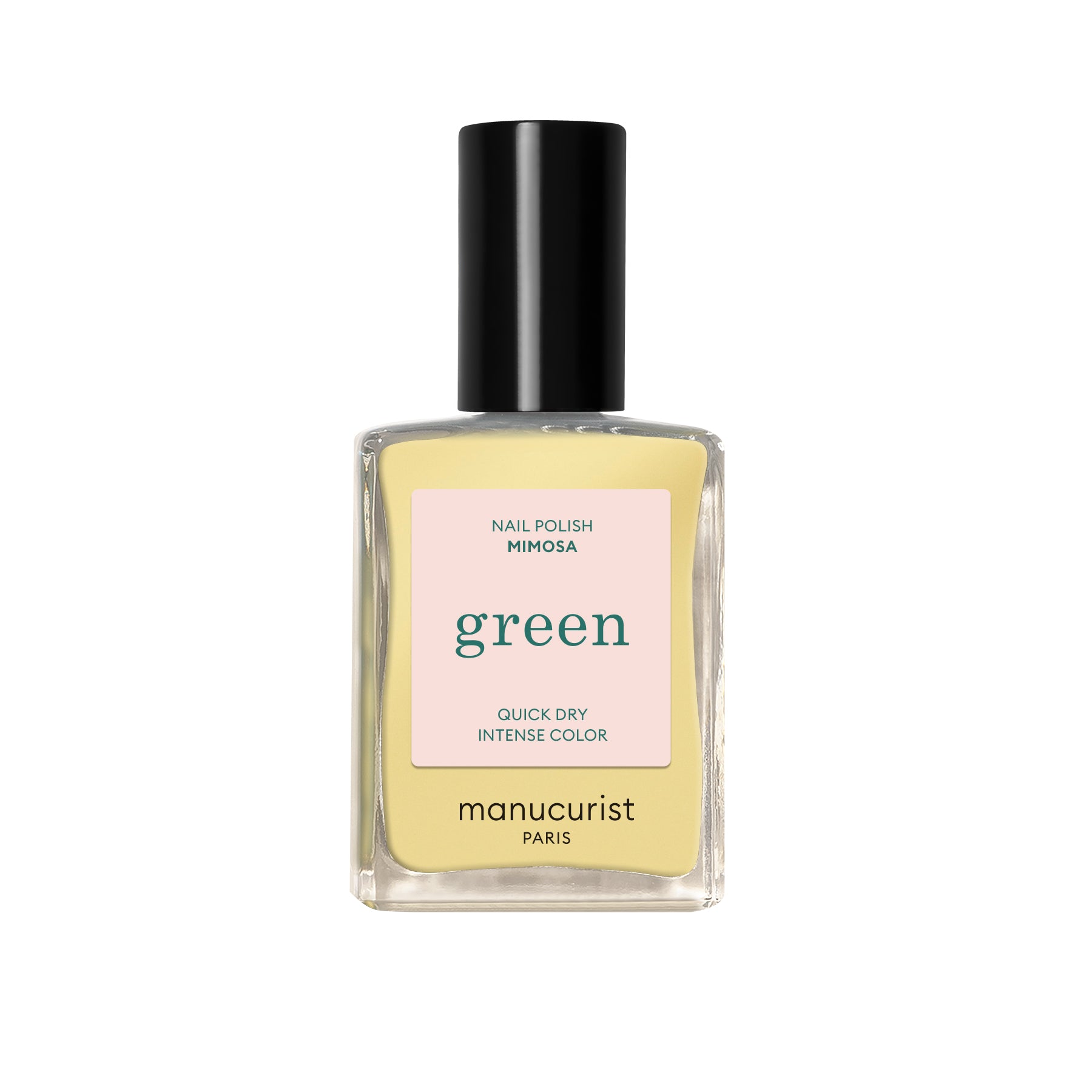 Manucurist Green schnoucí lak na nehty - Mimosa (15 ml) - pastelově žlutá barva Manucurist