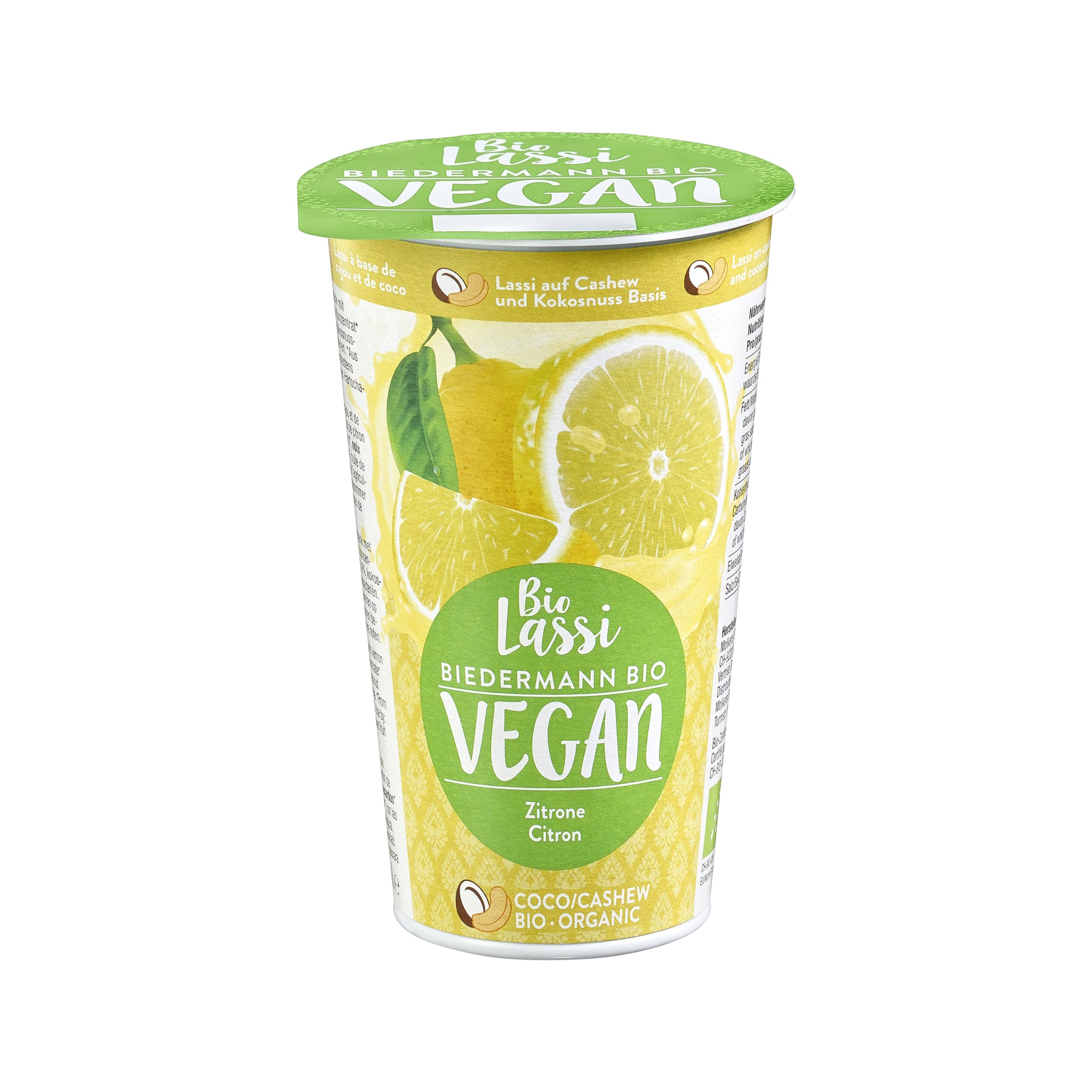Nápoj lassi citrónové vegan 230 ml BIO   BIEDERMANN Dennree