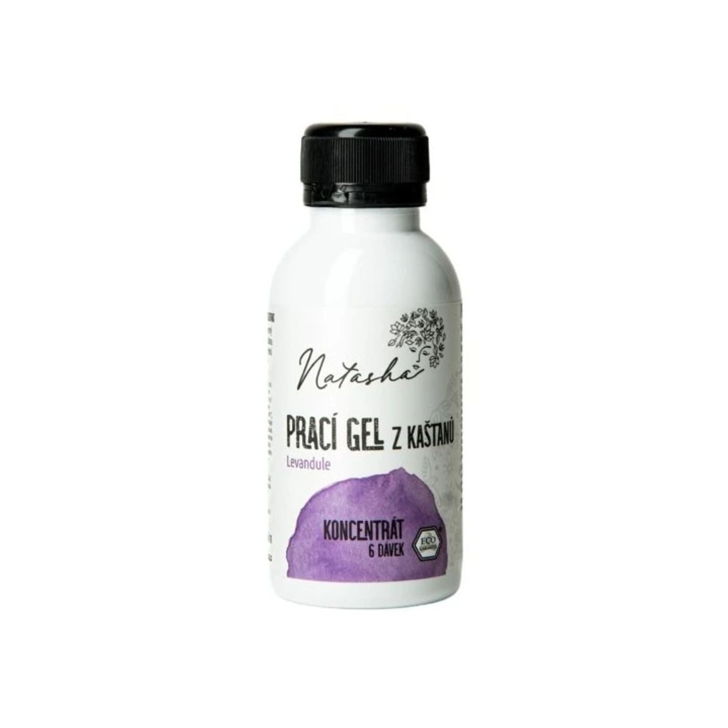 Natasha Prací gel z kaštanů Levandule - koncentrát - 100 ml - 33 pracích dávek v 500 ml Natasha
