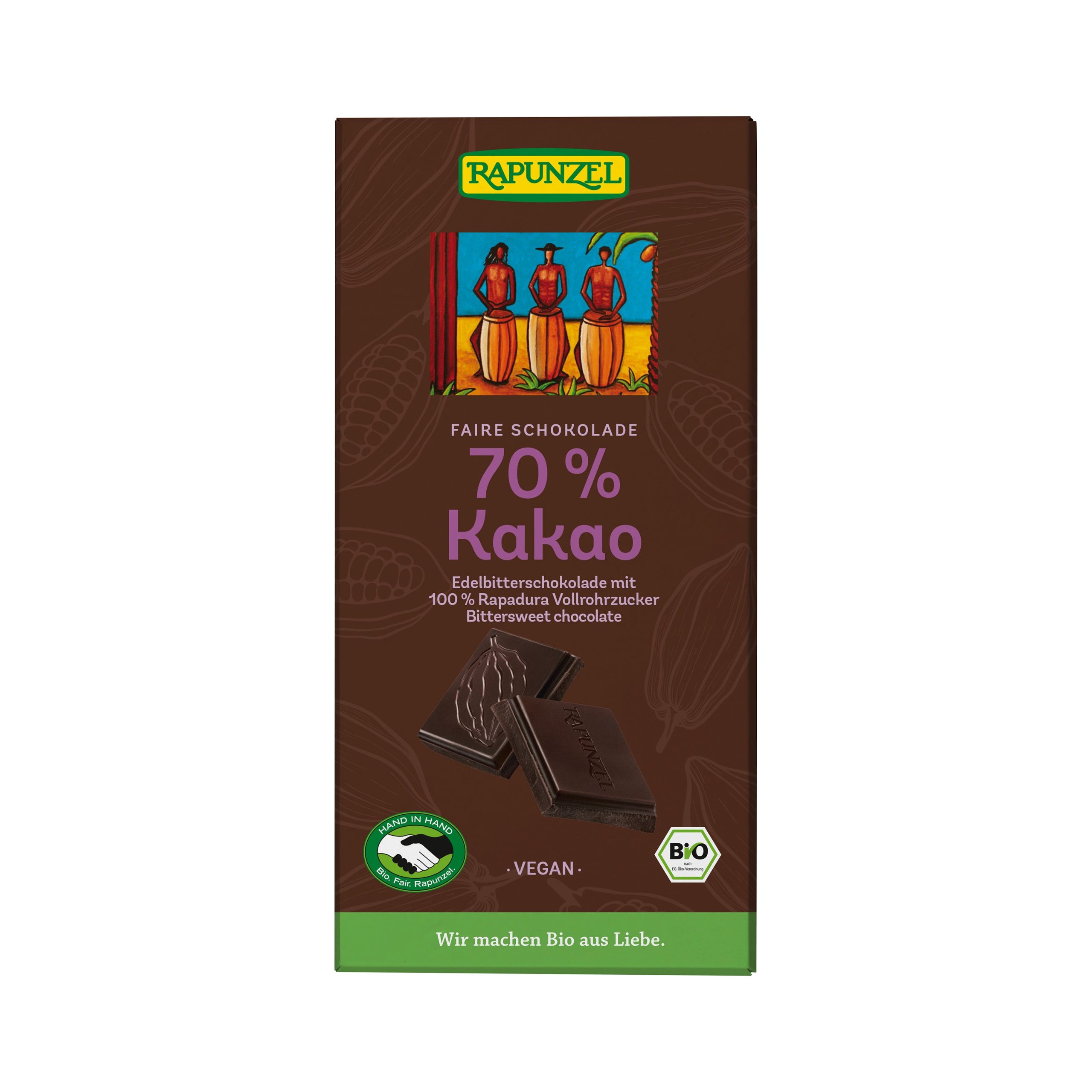 Rapunzel Čokoláda hořká 70 % BIO (80 g) - bolívijské kakao