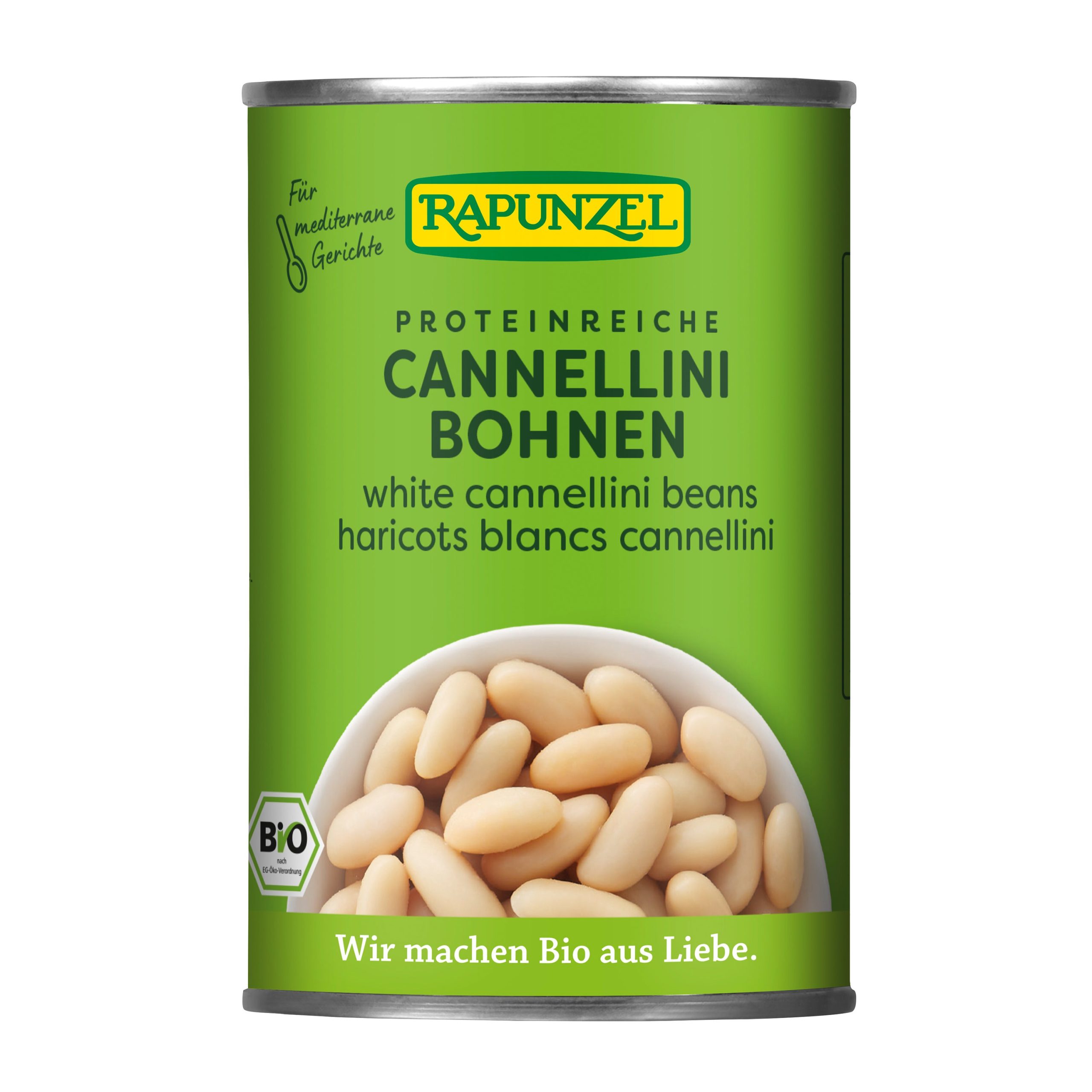 Rapunzel Fazole bílé sterilované BIO (400 g) - velká zrna co zahustí a drží tvar Rapunzel