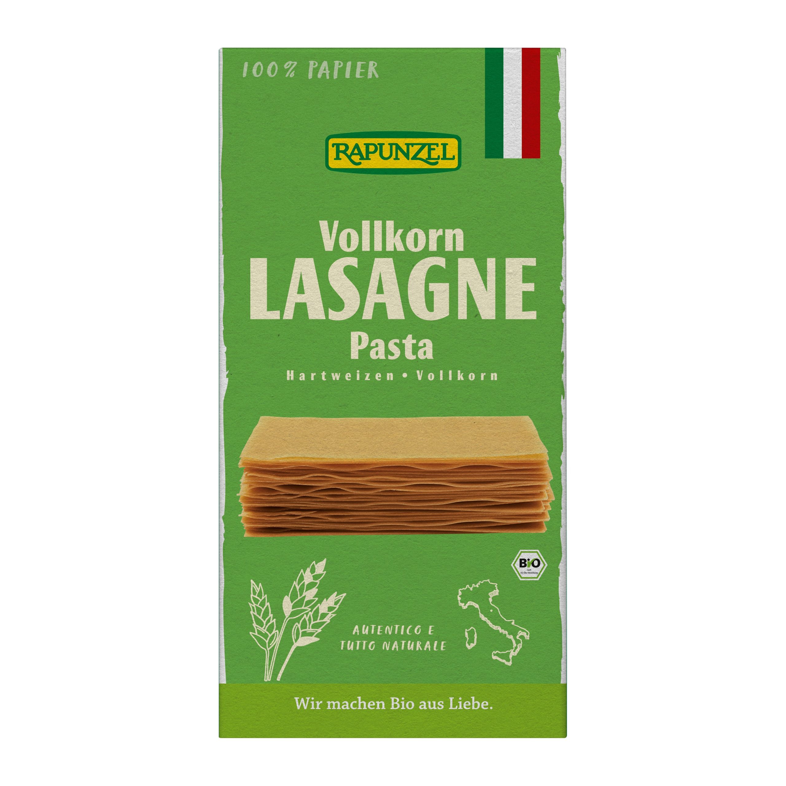 Rapunzel Lasagne celozrnné BIO (250 g) - rovnou připravené na náplň a pečení Rapunzel