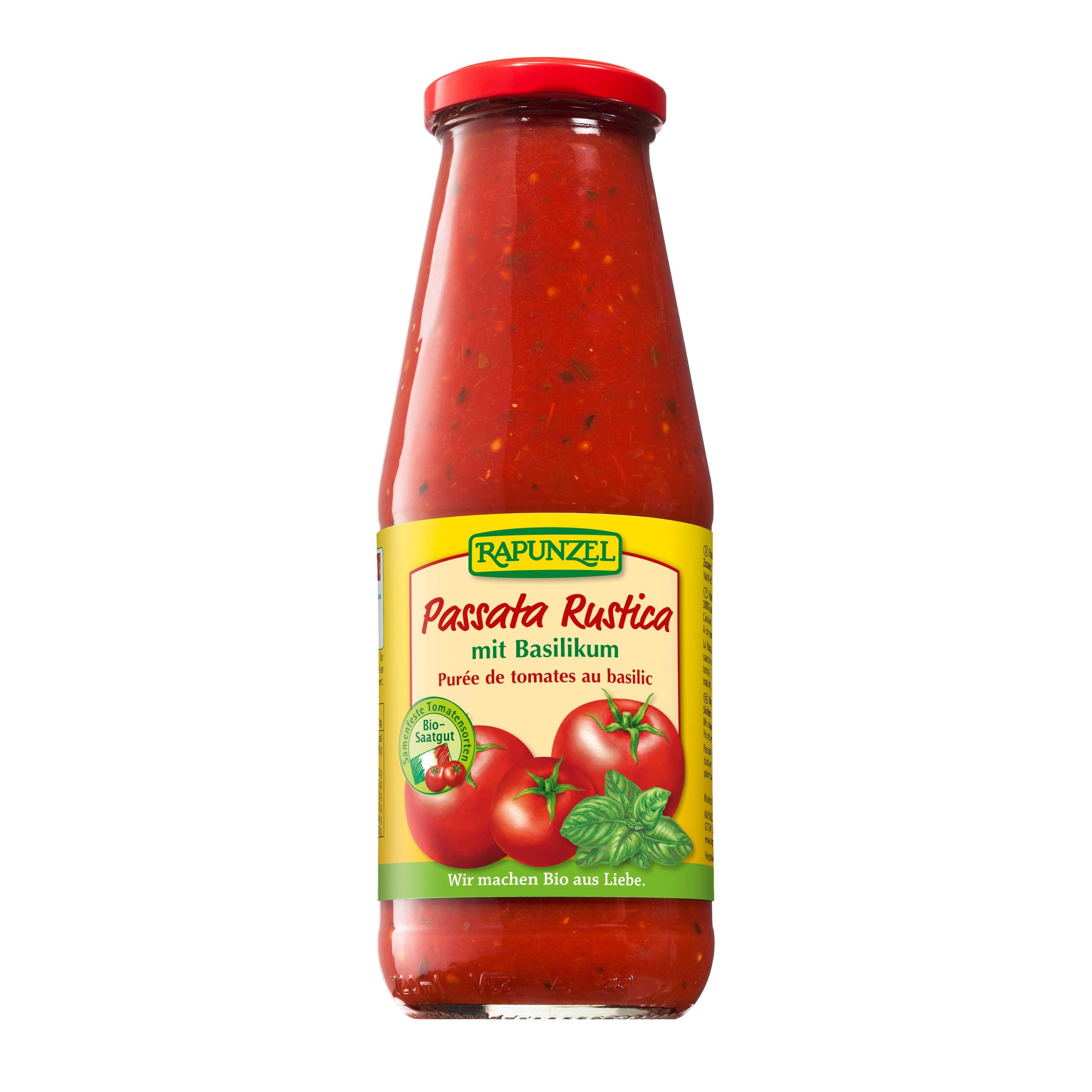 Rapunzel Passata s bazalkou Rustica BIO (680 g) - vypěstováno a pasterováno pod italským sluncem Rapunzel