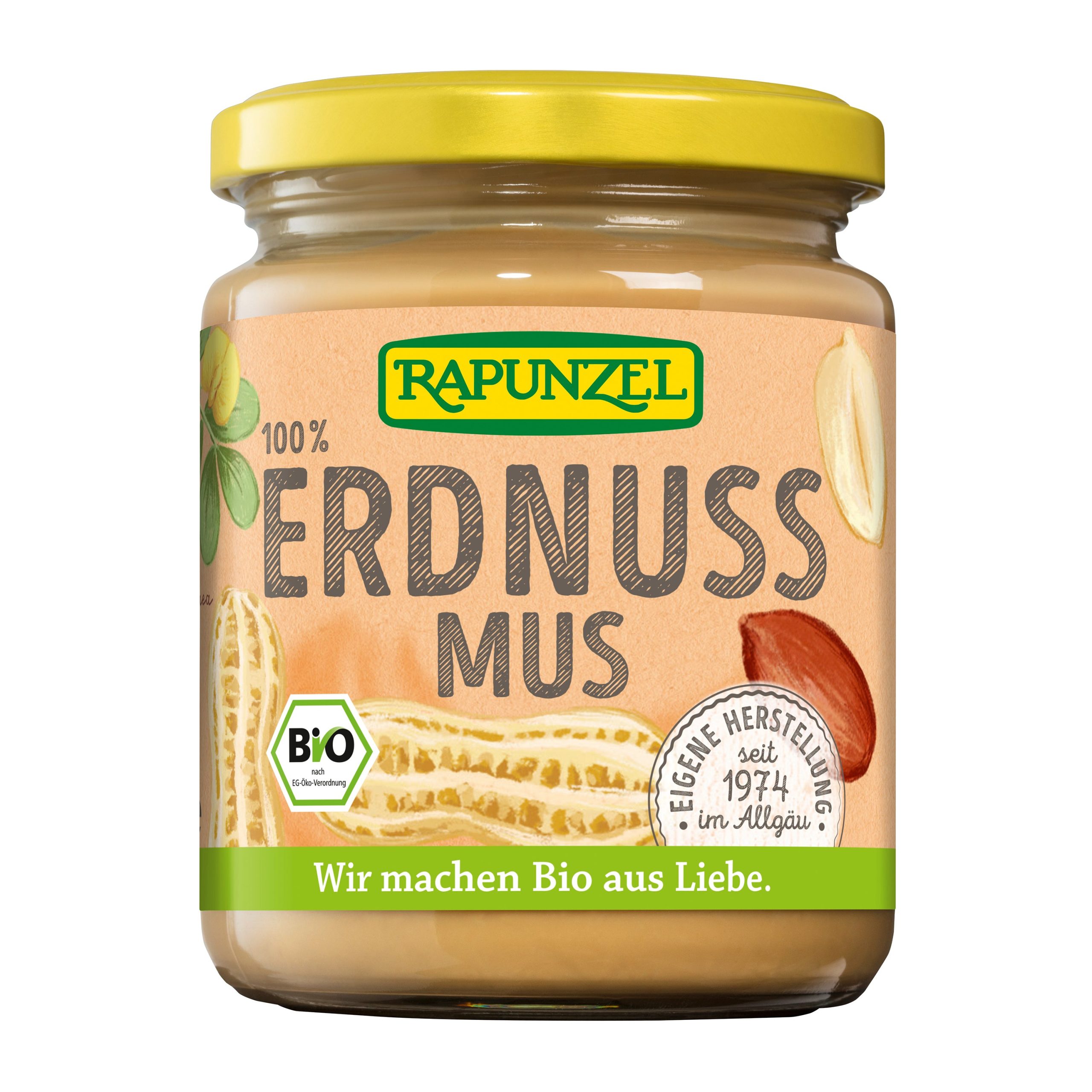 Rapunzel Pasta 100 % arašídová jemná BIO (250 g) - čisté a šetrné burákové máslo Rapunzel