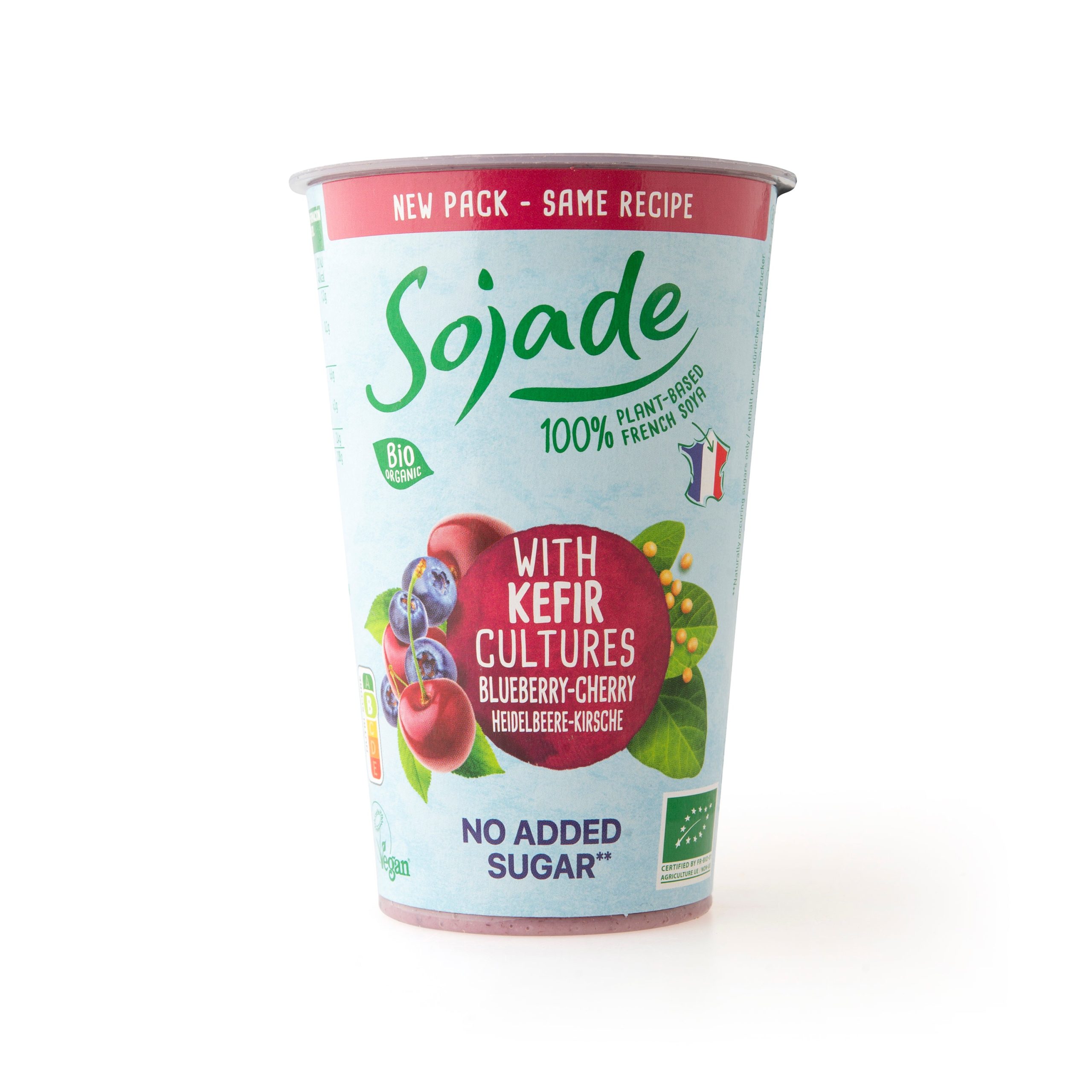 SOJADE fermentovaný sójový nápoj borůvka-třešeň bez přidaného cukru 250 ml BIO Sojade