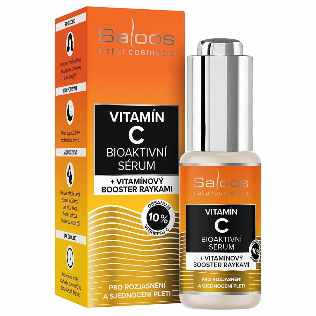 Saloos Bioaktivní pleťové sérum Vitamín C BIO (20 ml) - pro svěží vzhled pleti už po prvním použití Saloos