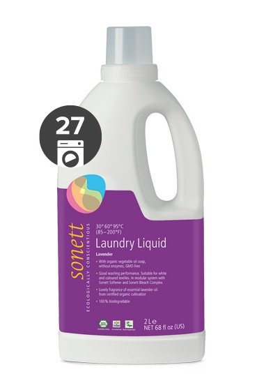 Sonett Univerzální tekutý prací gel na bílé i barevné prádlo BIO - 2 l - pošk. obal Sonett