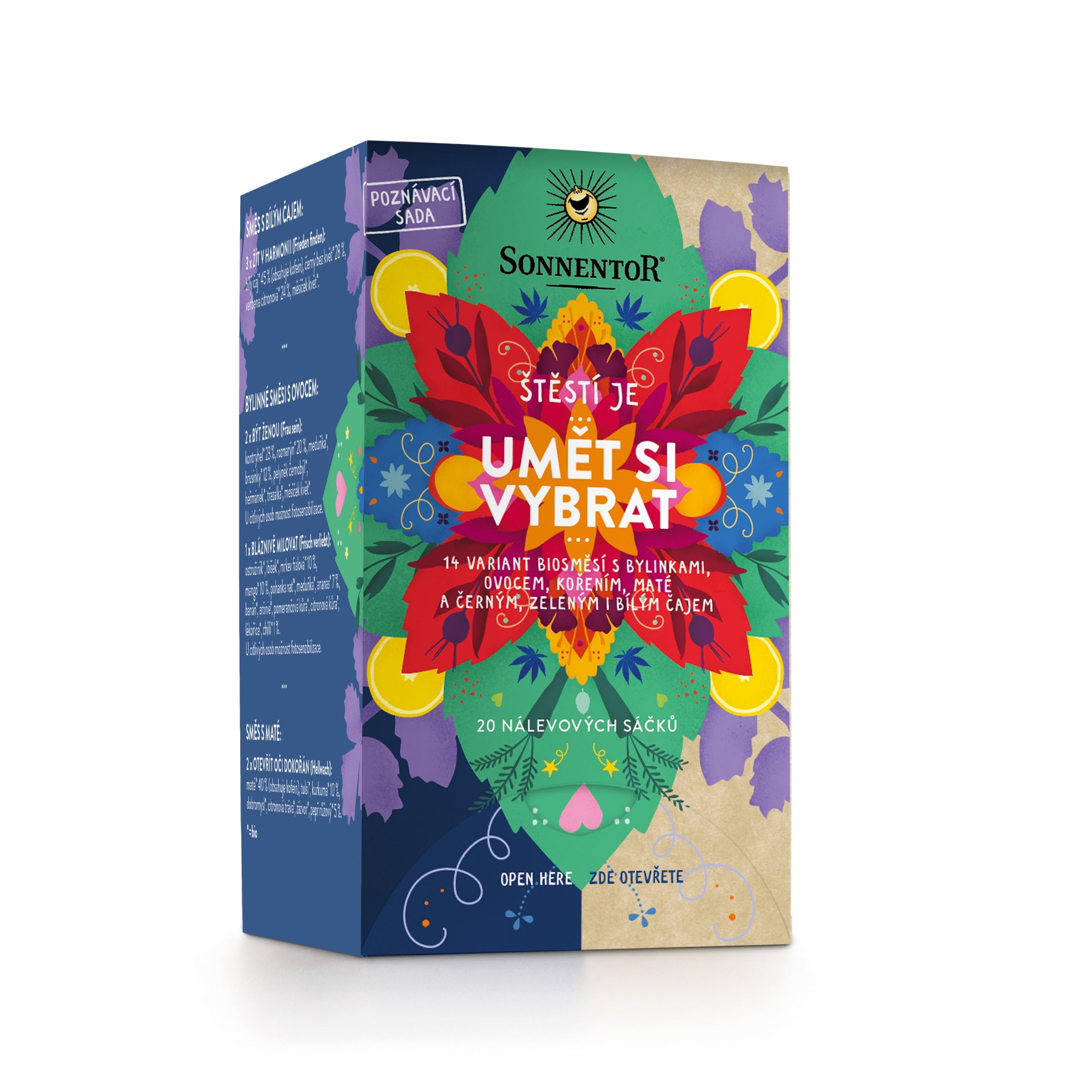 Sonnentor Sada bylinných čajů Štěstí je umět si vybrat - nálev. sáčky (20 ks) Sonnentor