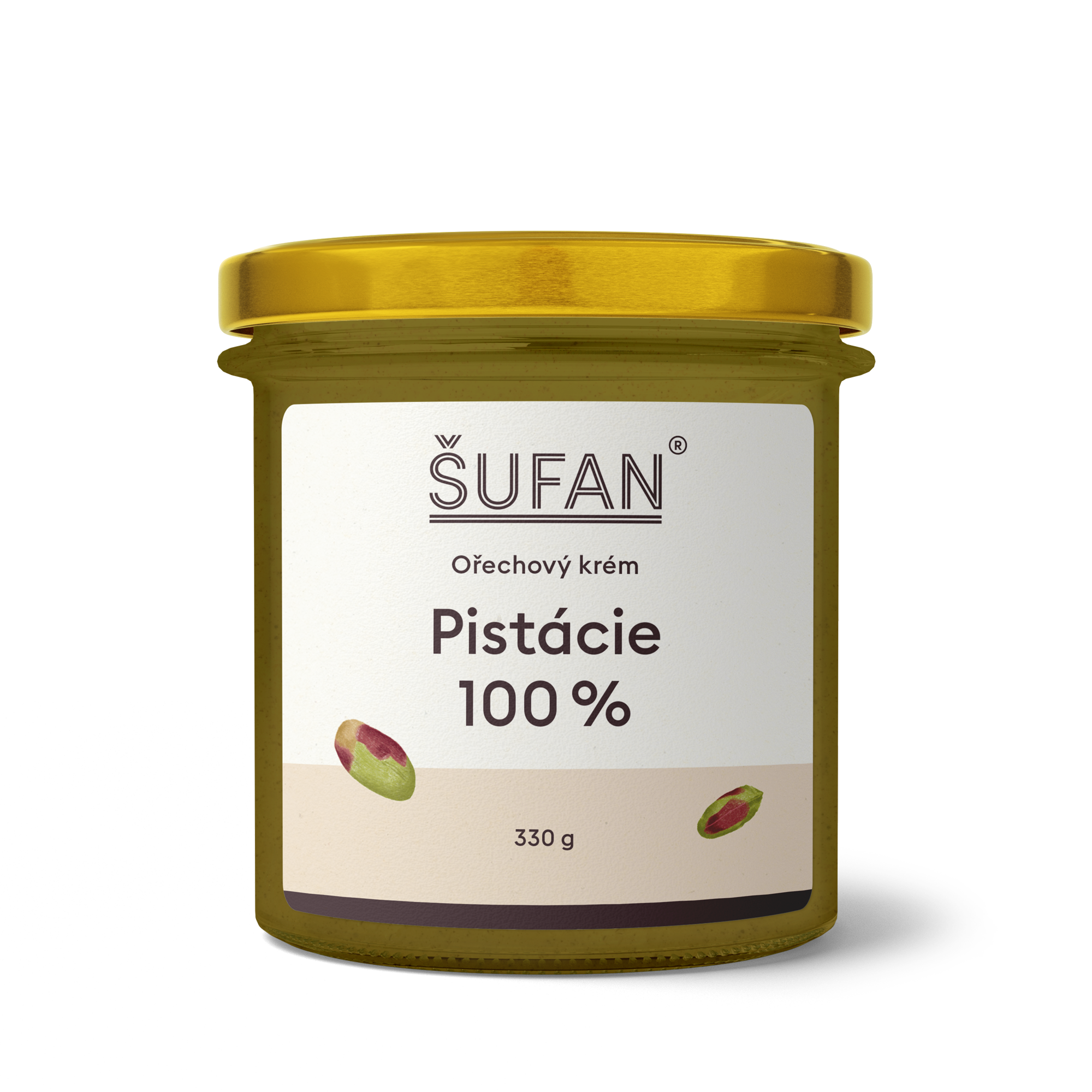 Šufan Pistáciové máslo 100% - 330 g - prvotřídní kvalita bez cukru Šufan